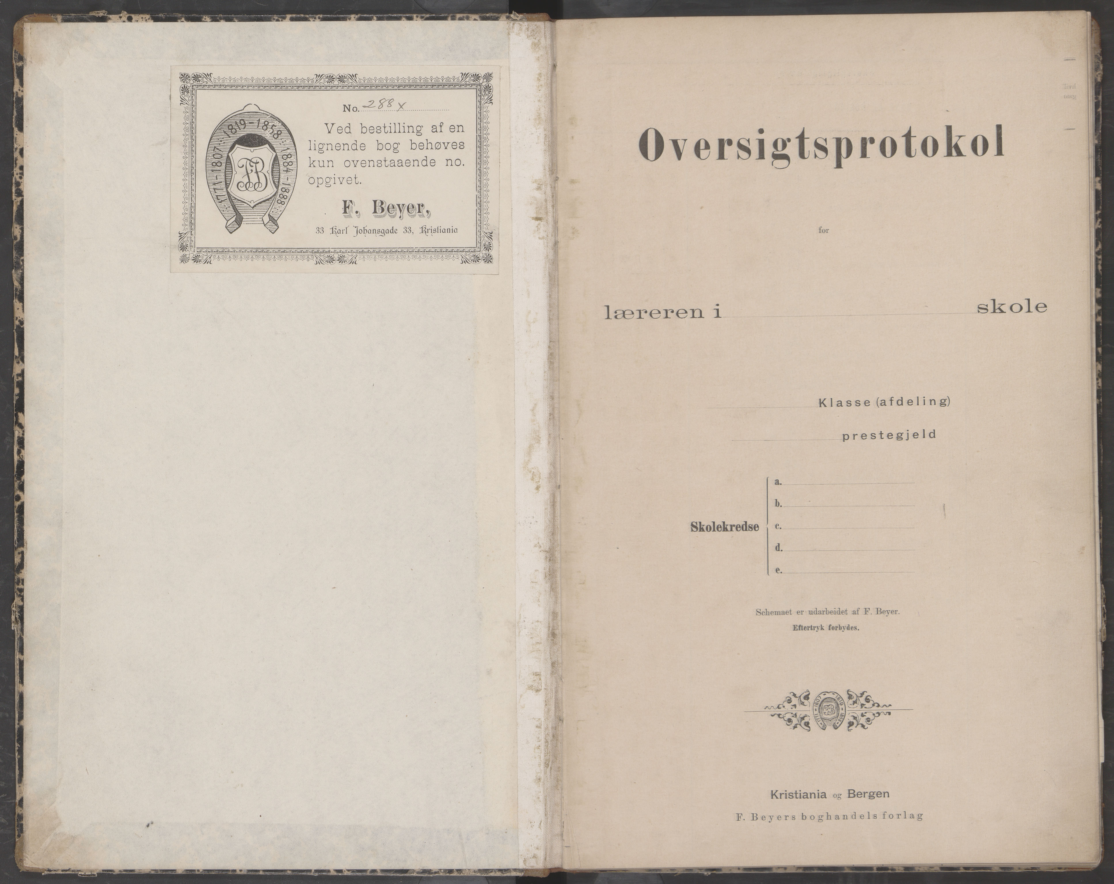 Bodin kommune. Støver skolekrets, AIN/K-18431.510.07/F/Fa/L0002: Oversiktsprotokoll, 1893-1912