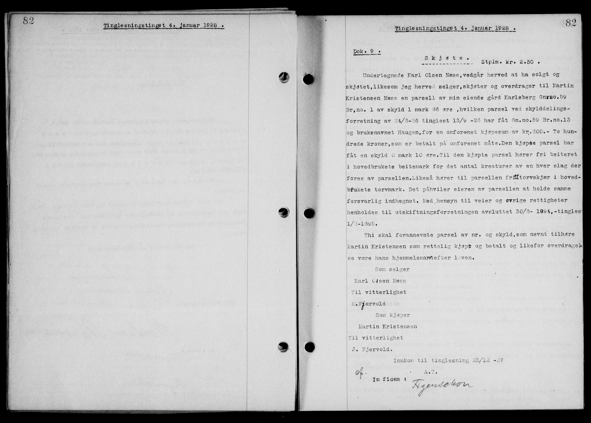 Steigen og Ofoten sorenskriveri, AV/SAT-A-0030/1/2/2C/L0015/0002: Pantebok nr. 16 og 17-I, 1927-1928, Tingl.dato: 04.01.1928