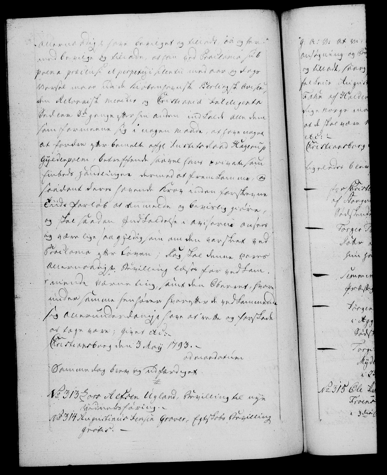 Danske Kanselli 1572-1799, RA/EA-3023/F/Fc/Fca/Fcaa/L0054: Norske registre, 1792-1793, s. 674b