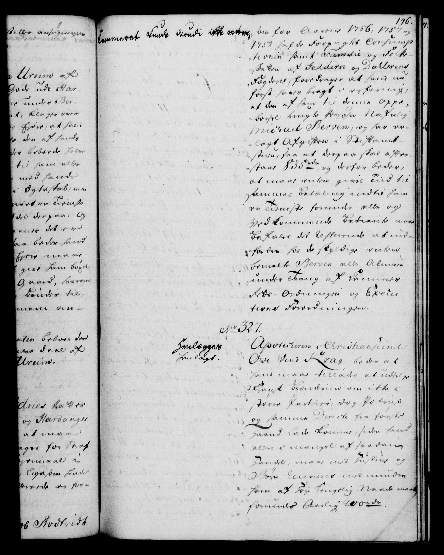 Rentekammeret, Kammerkanselliet, AV/RA-EA-3111/G/Gh/Gha/L0035: Norsk ekstraktmemorialprotokoll (merket RK 53.80), 1759-1771, s. 196
