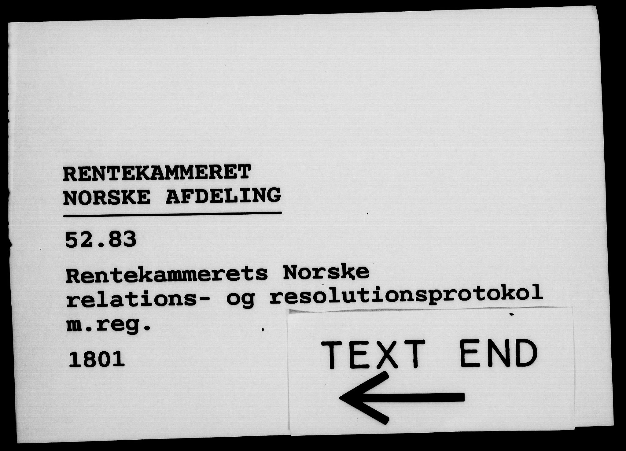 Rentekammeret, Kammerkanselliet, RA/EA-3111/G/Gf/Gfa/L0083: Norsk relasjons- og resolusjonsprotokoll (merket RK 52.83), 1801, s. 819