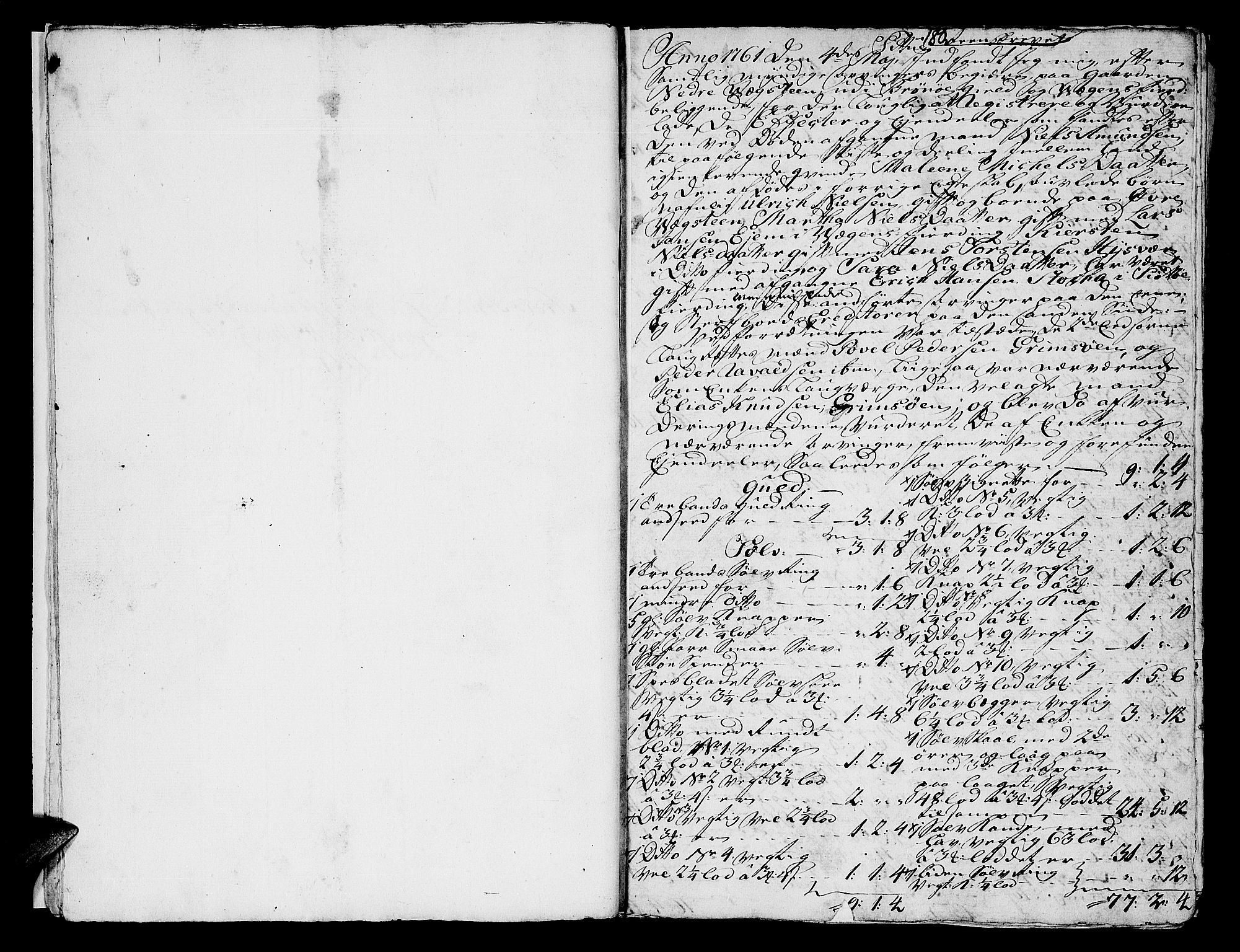 Helgeland sorenskriveri, AV/SAT-A-0004/3/3A/L0049: Konseptprotokoll 34, 1761, s. 179b-180a