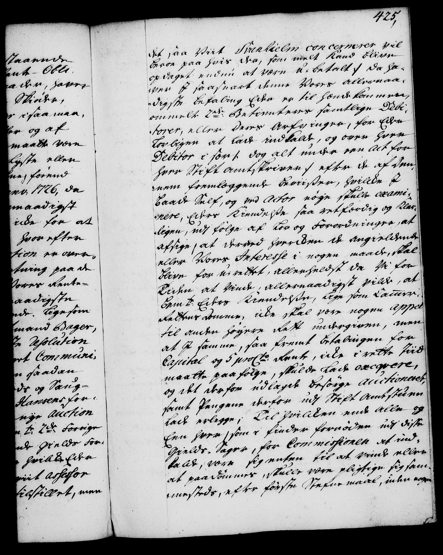 Rentekammeret, Kammerkanselliet, RA/EA-3111/G/Gg/Gga/L0004: Norsk ekspedisjonsprotokoll med register (merket RK 53.4), 1734-1741, s. 425