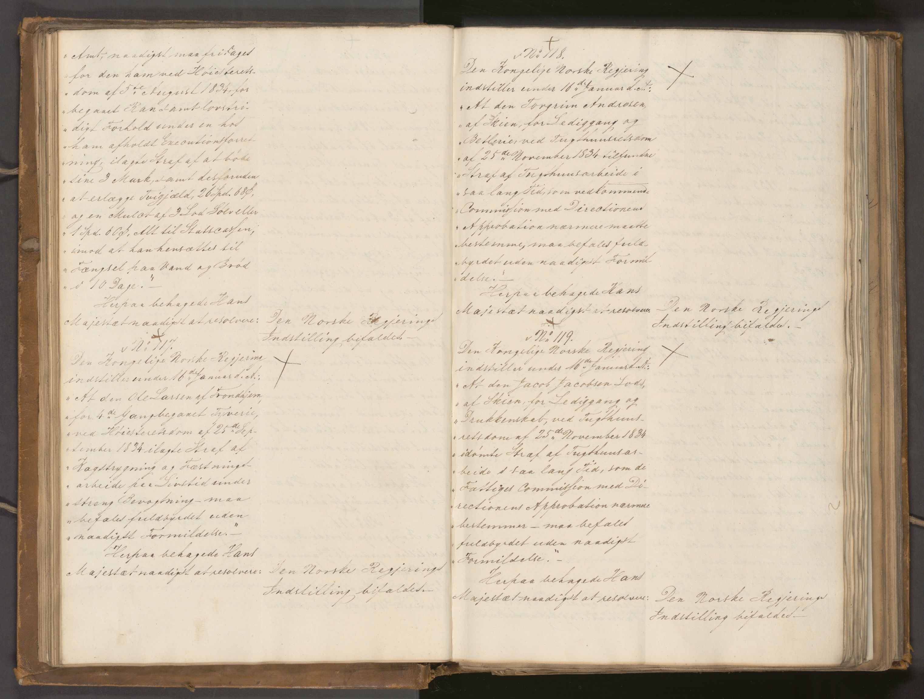 Statsrådssekretariatet, AV/RA-S-1001/A/Ab/L0040: Kgl. res. nr. 1-568, 1. halvår, 1835