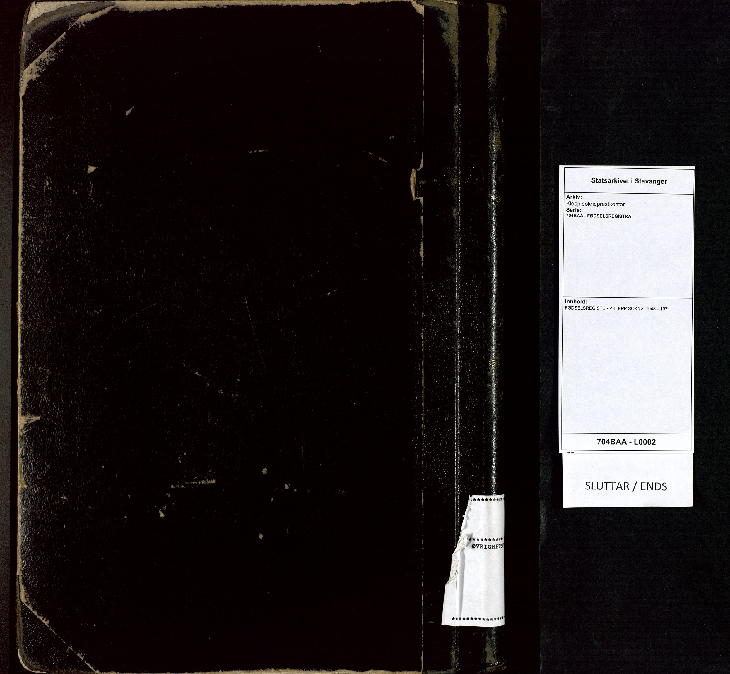 Klepp sokneprestkontor, SAST/A-101803/001/704BAA/L0002: Fødselsregister nr. 2, 1948-1971