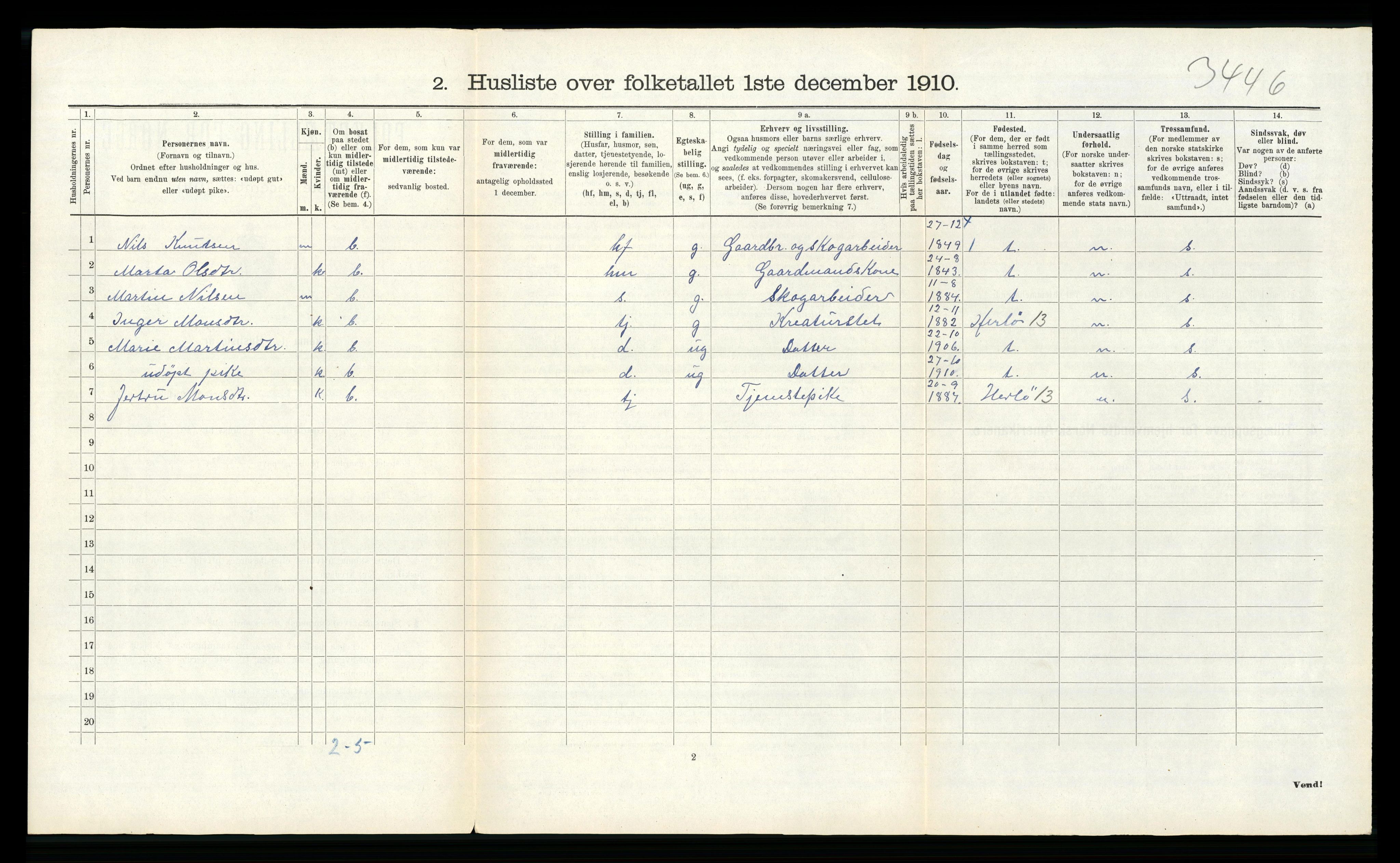 RA, Folketelling 1910 for 1257 Alversund herred, 1910, s. 75