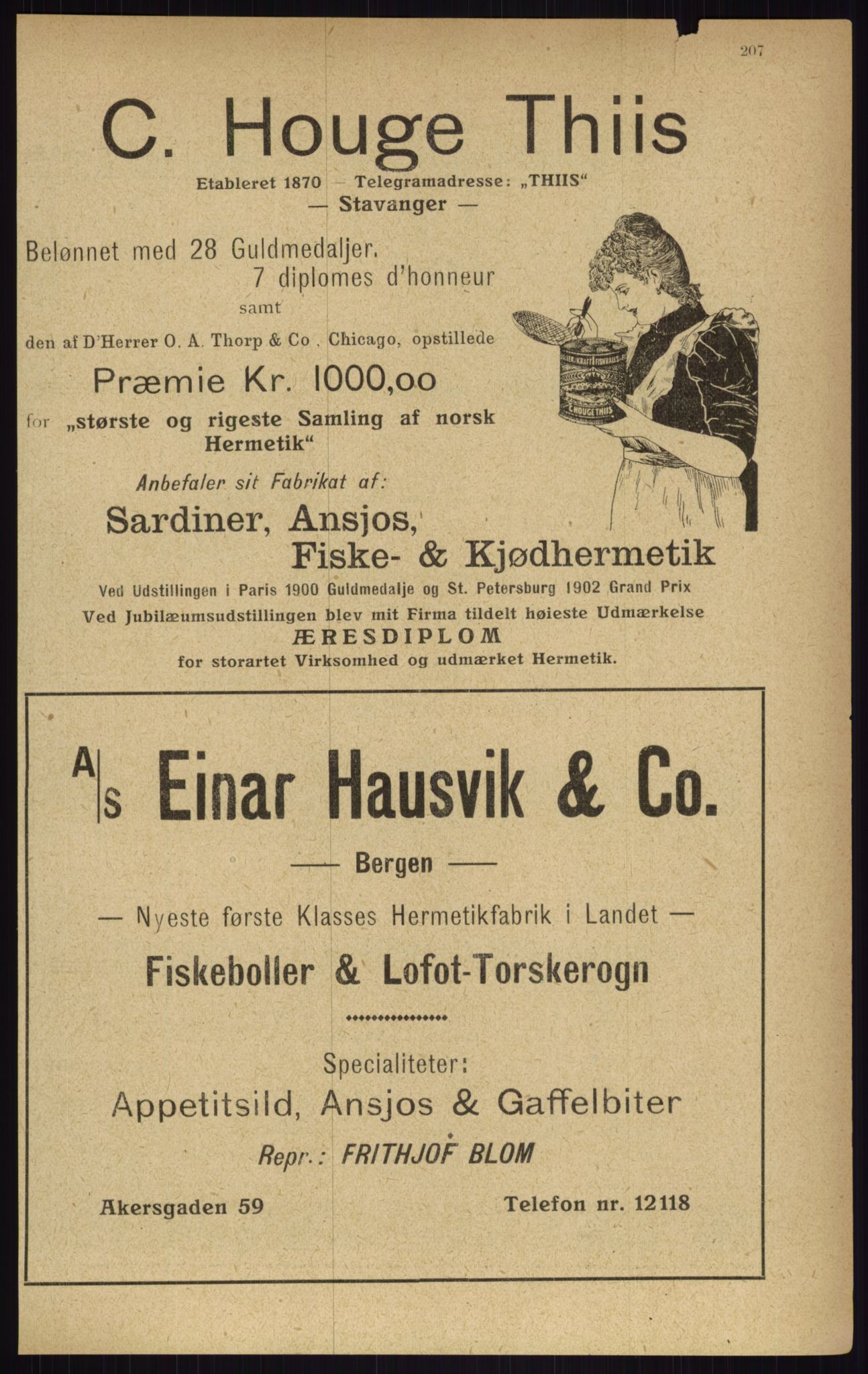 Kristiania/Oslo adressebok, PUBL/-, 1916, s. 207
