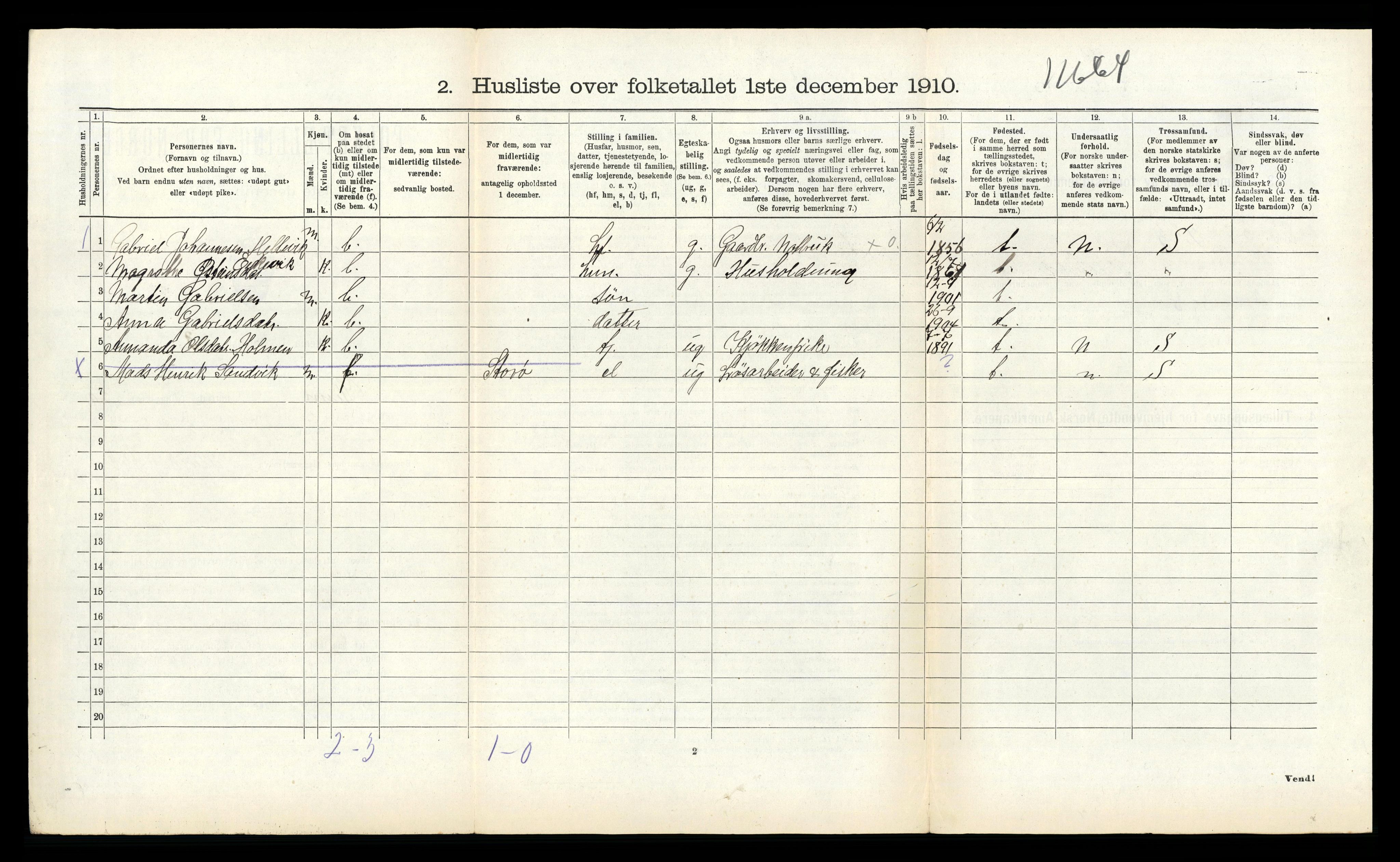 RA, Folketelling 1910 for 1437 Kinn herred, 1910, s. 1131