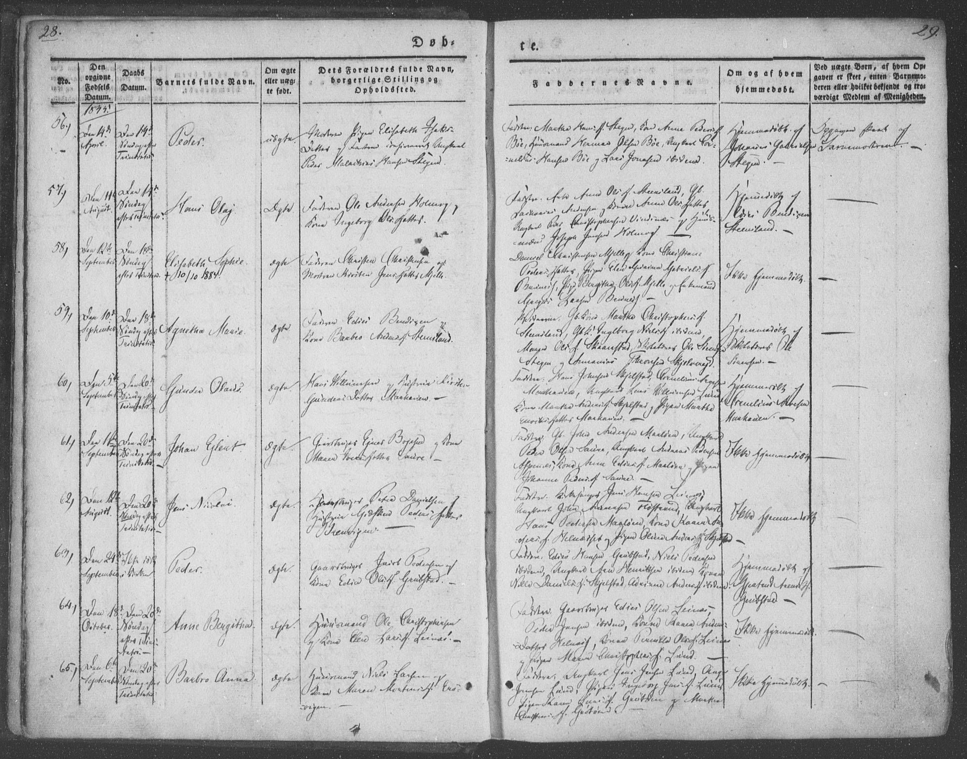 Ministerialprotokoller, klokkerbøker og fødselsregistre - Nordland, AV/SAT-A-1459/855/L0799: Ministerialbok nr. 855A07, 1834-1852, s. 28-29