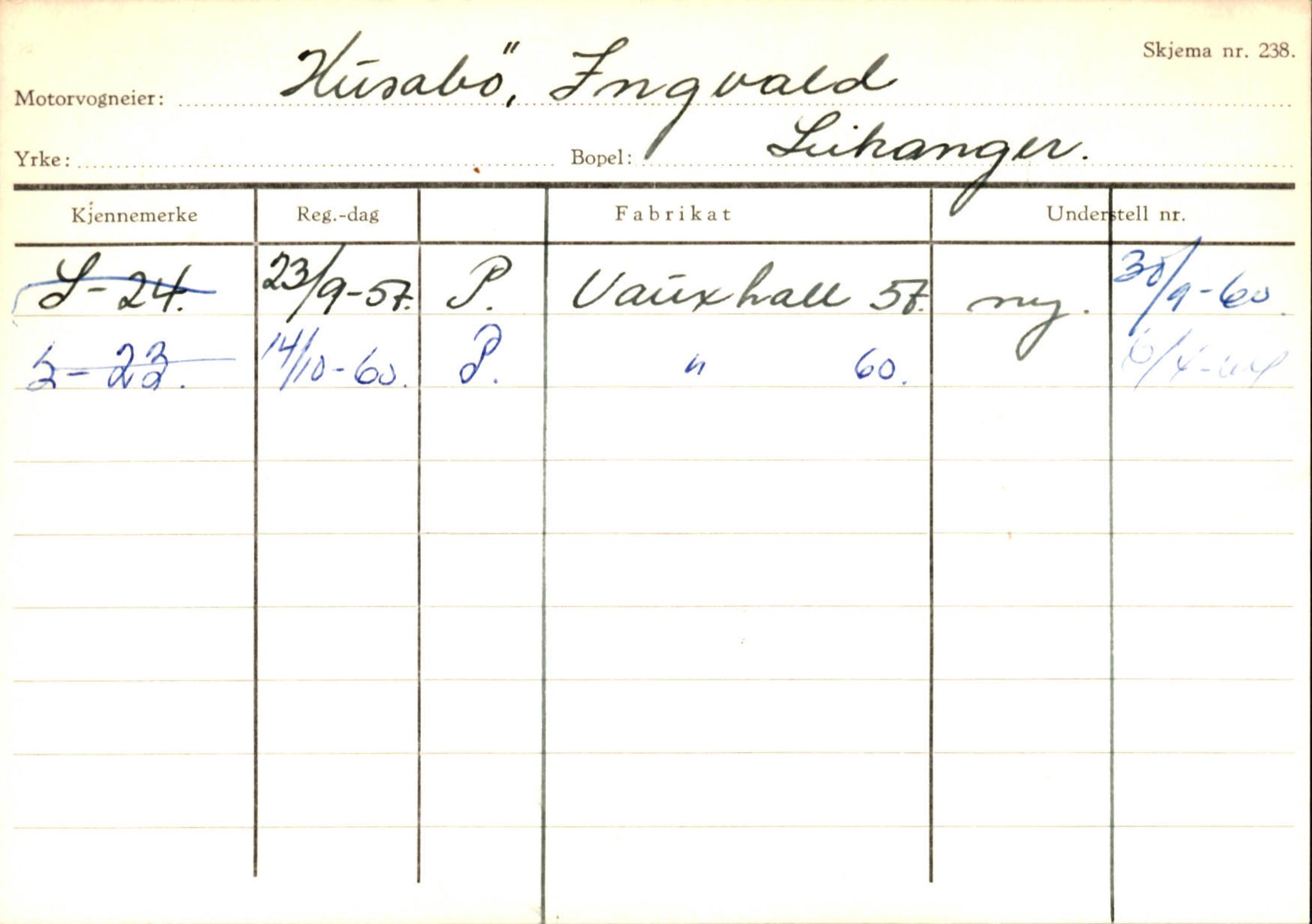 Statens vegvesen, Sogn og Fjordane vegkontor, SAB/A-5301/4/F/L0126: Eigarregister Fjaler M-Å. Leikanger A-Å, 1945-1975, s. 1509