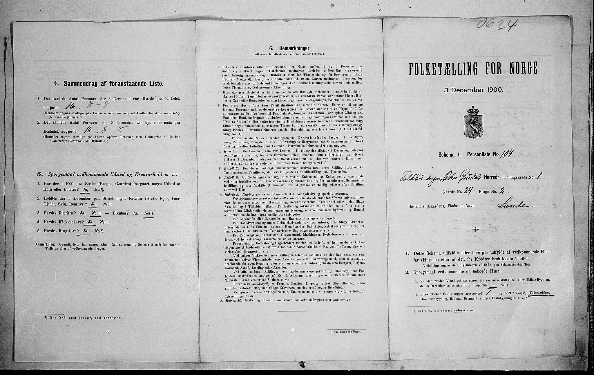 SAH, Folketelling 1900 for 0522 Østre Gausdal herred, 1900, s. 31