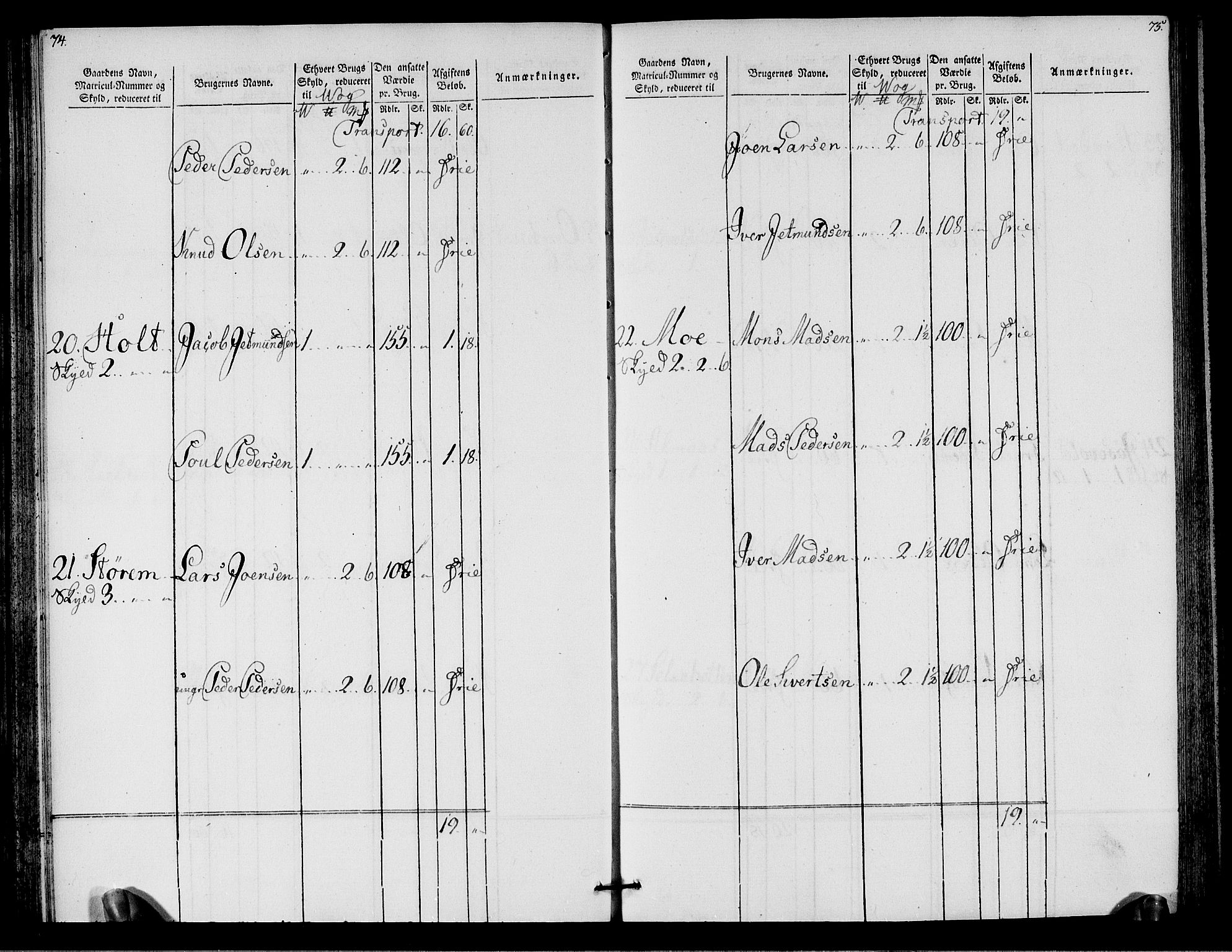 Rentekammeret inntil 1814, Realistisk ordnet avdeling, RA/EA-4070/N/Ne/Nea/L0125a: Sunnmøre fogderi. Oppebørselsregister for fogderiets nordre del, 1803, s. 39