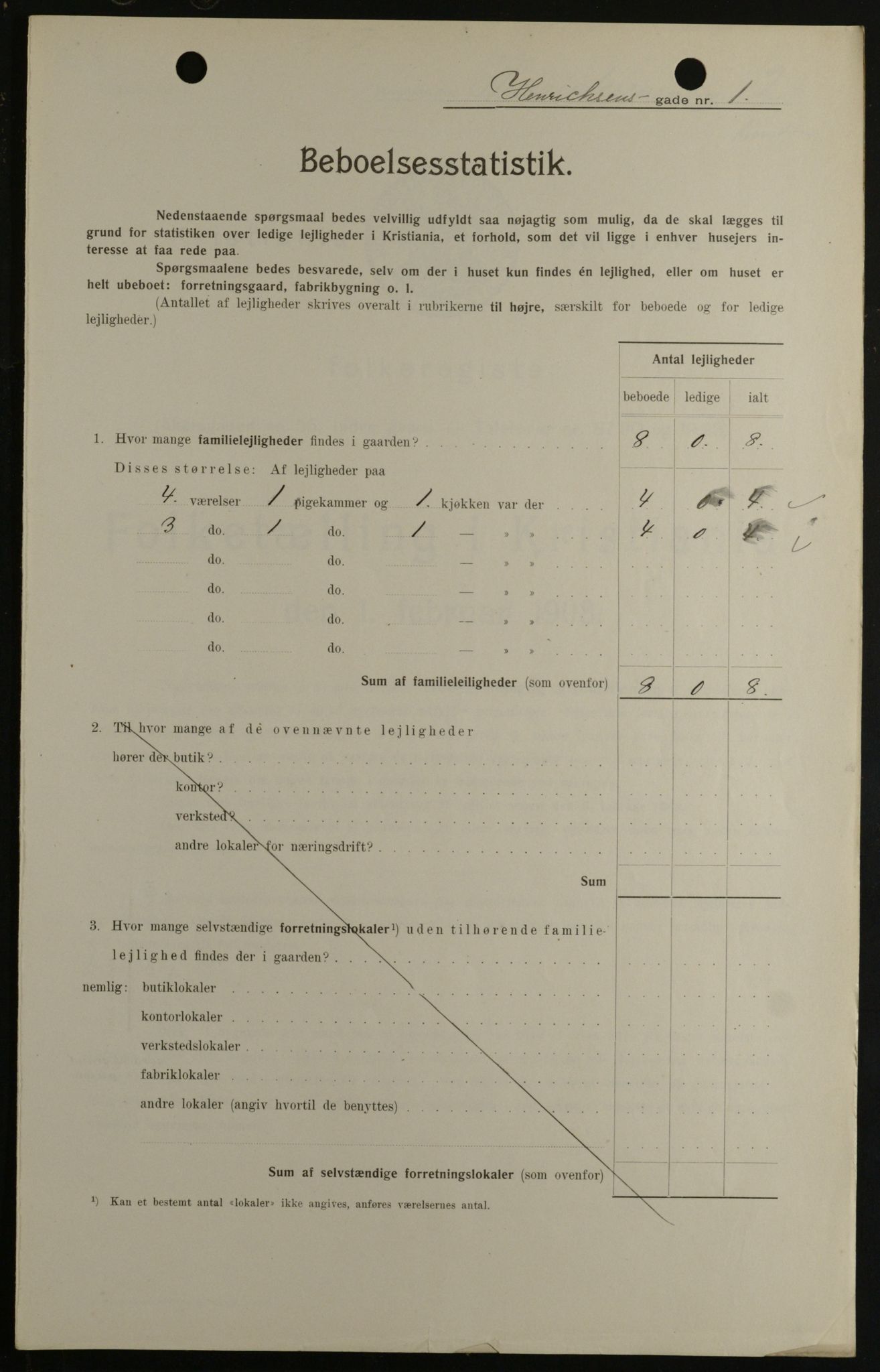 OBA, Kommunal folketelling 1.2.1908 for Kristiania kjøpstad, 1908, s. 34642