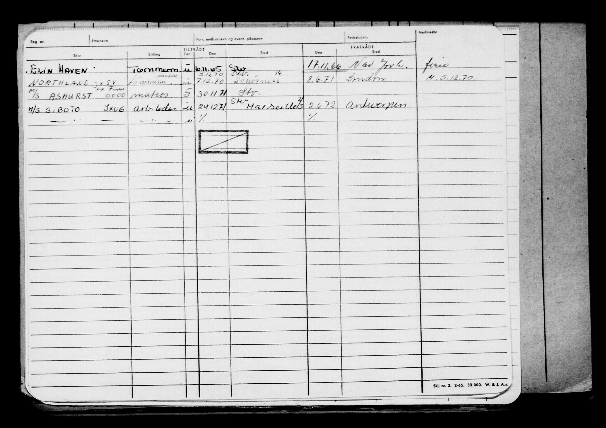 Direktoratet for sjømenn, AV/RA-S-3545/G/Gb/L0147: Hovedkort, 1917, s. 145