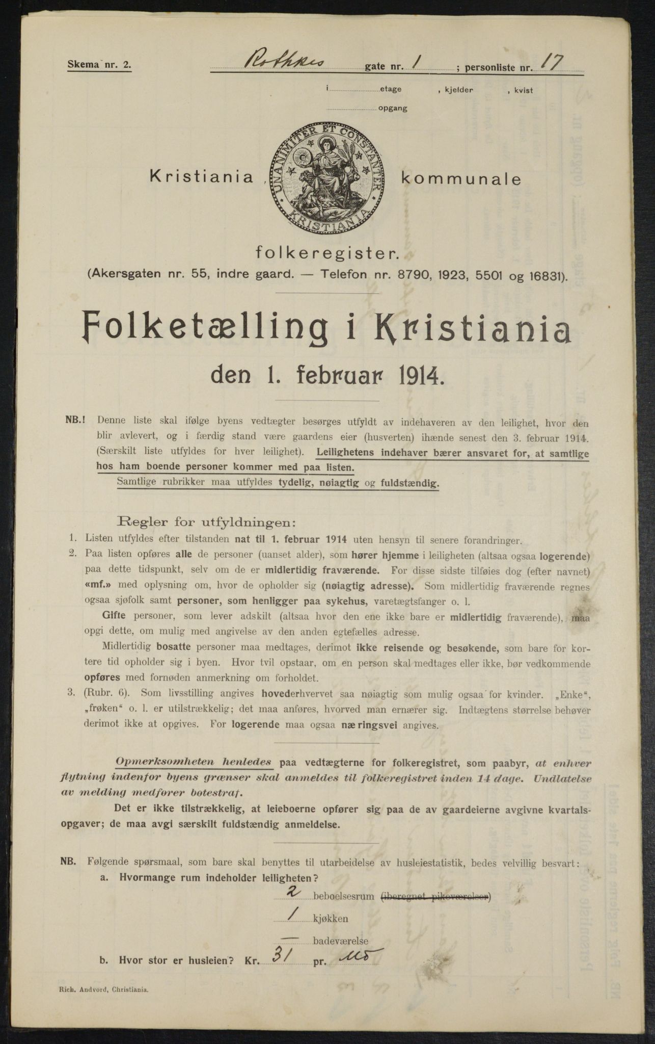 OBA, Kommunal folketelling 1.2.1914 for Kristiania, 1914, s. 81865