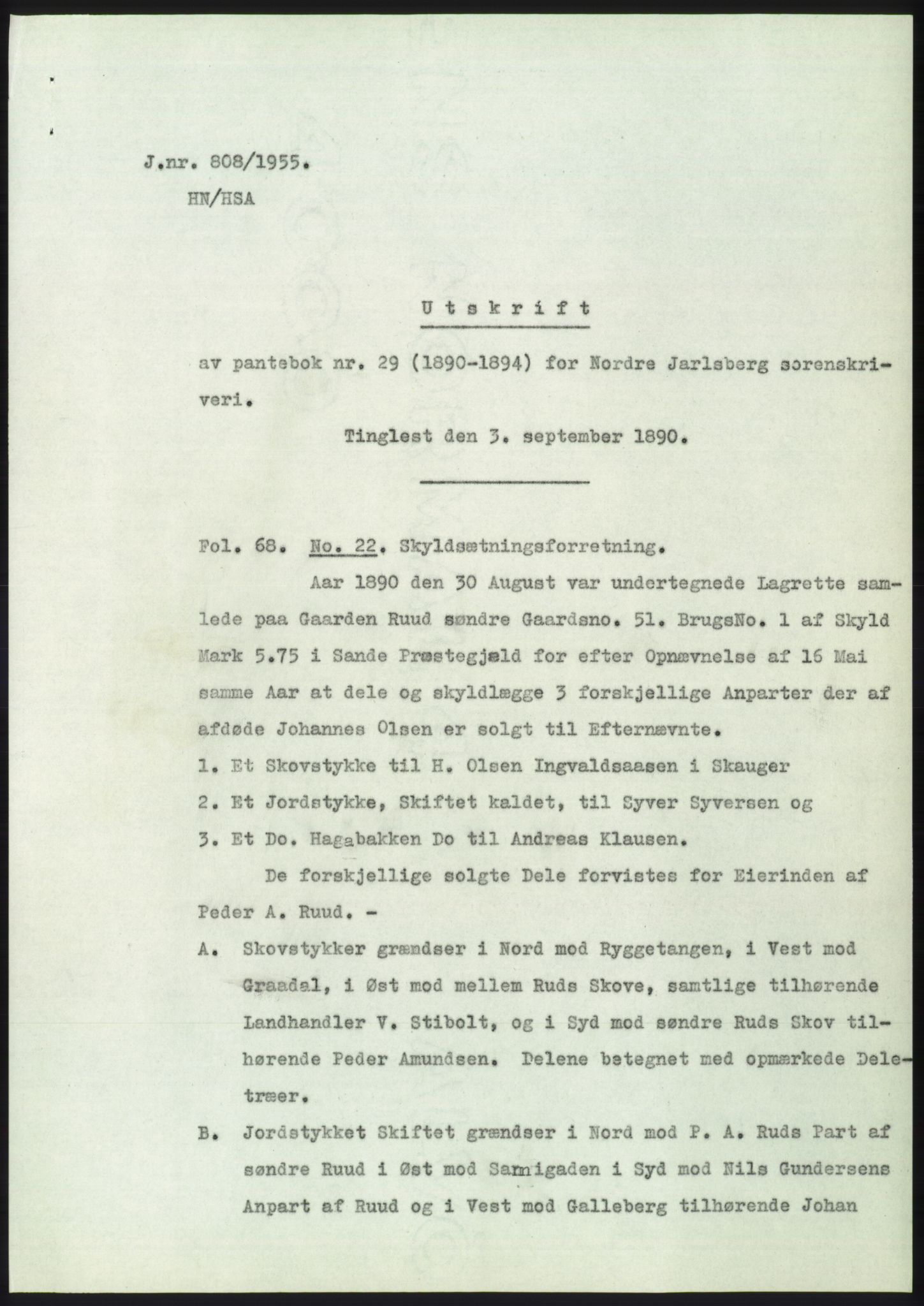 Statsarkivet i Kongsberg, SAKO/A-0001, 1955, s. 4