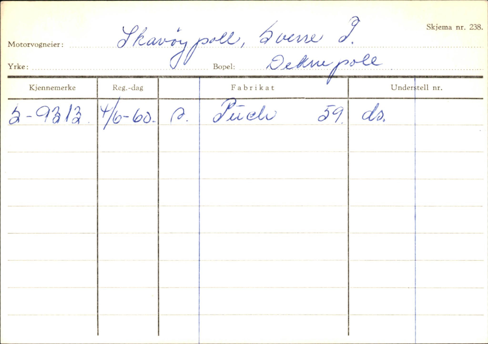 Statens vegvesen, Sogn og Fjordane vegkontor, AV/SAB-A-5301/4/F/L0145: Registerkort Vågsøy S-Å. Årdal I-P, 1945-1975, s. 77