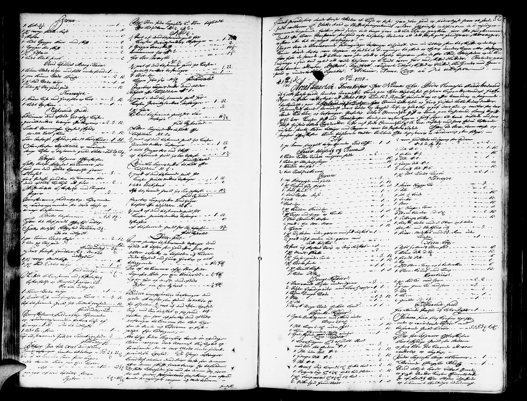 Nedenes sorenskriveri før 1824, SAK/1221-0007/H/Hc/L0005: Skifteprotokoll med register nr 5, 1707-1711, s. 81b-82a