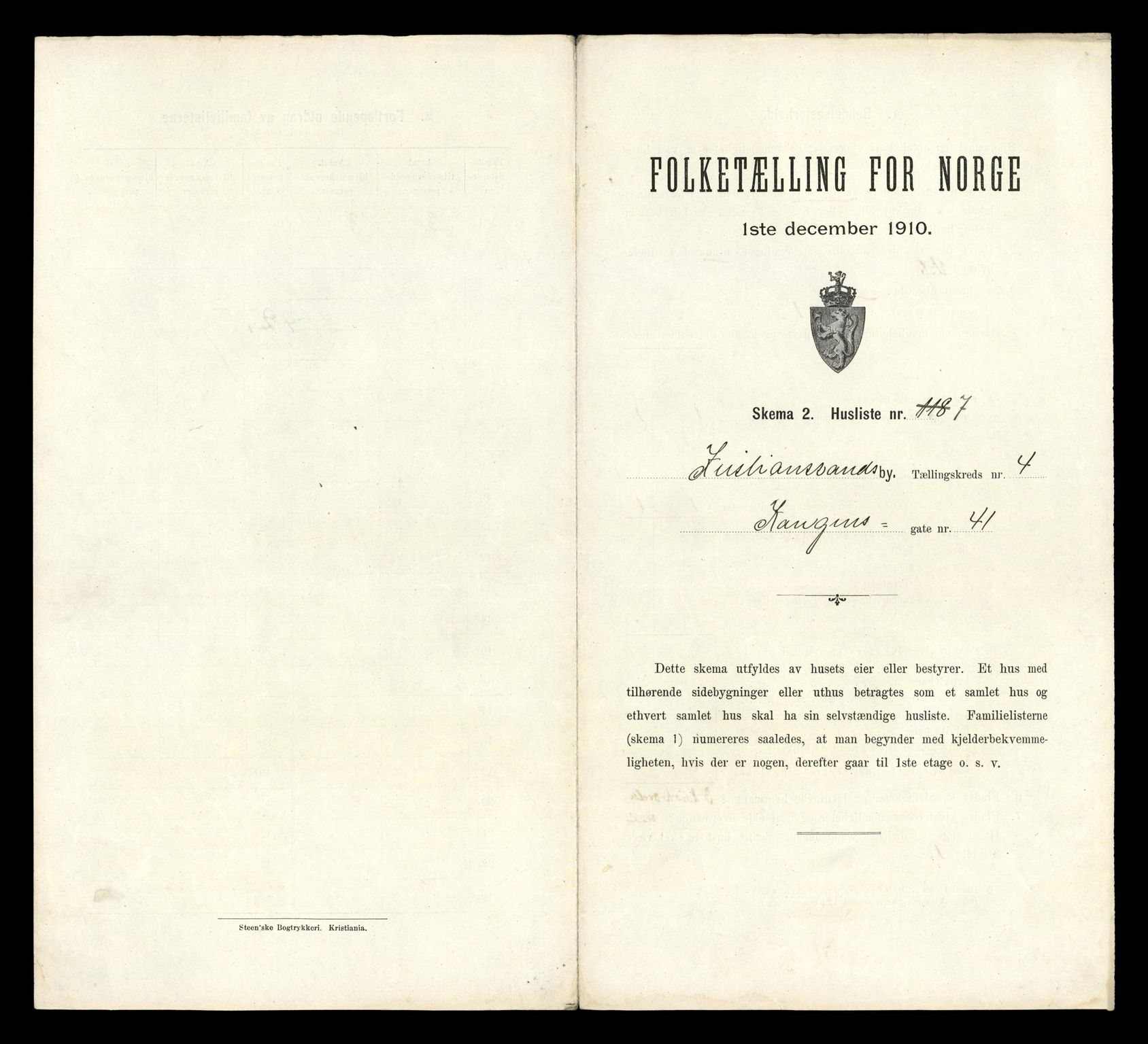 RA, Folketelling 1910 for 1001 Kristiansand kjøpstad, 1910, s. 794