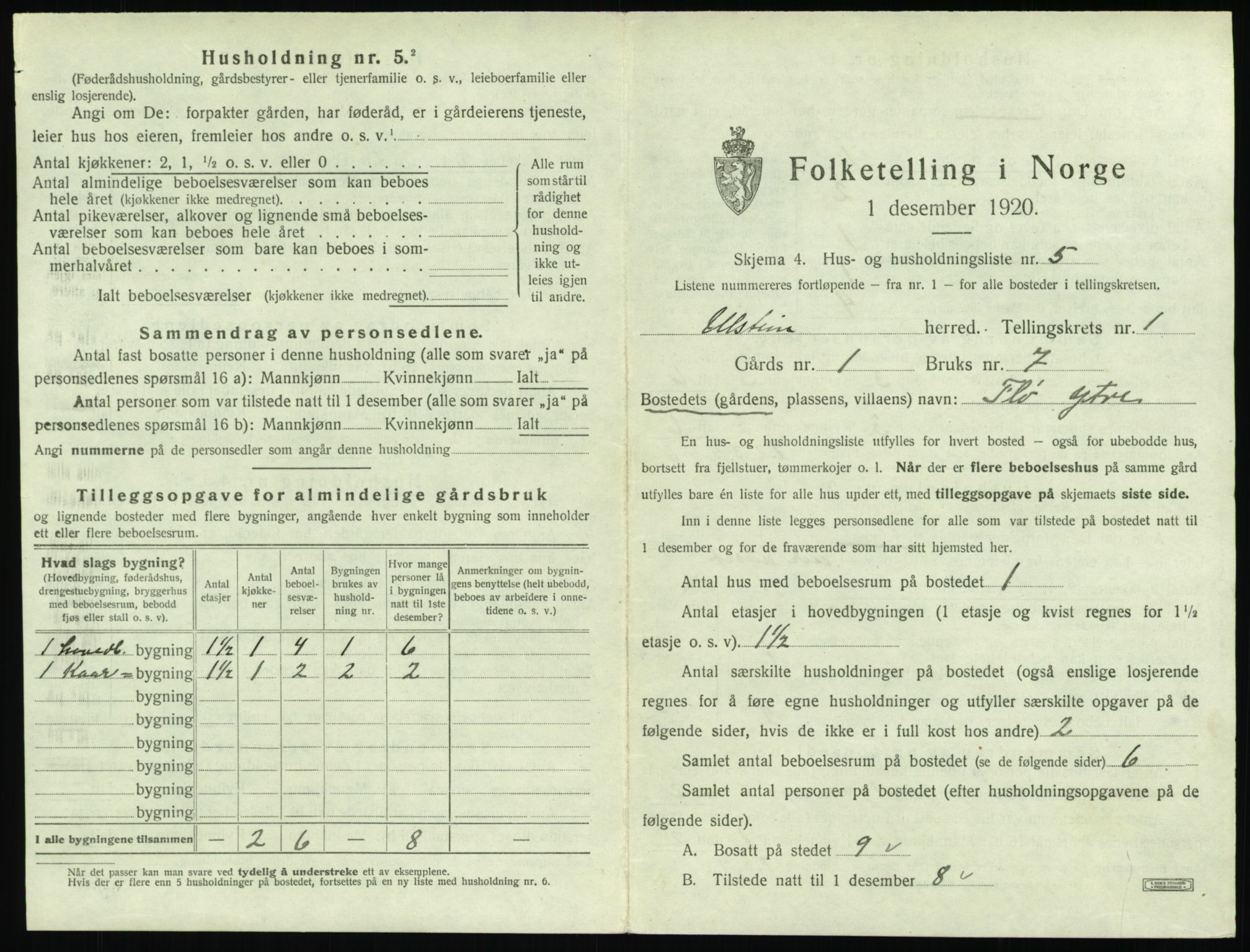 SAT, Folketelling 1920 for 1516 Ulstein herred, 1920, s. 56