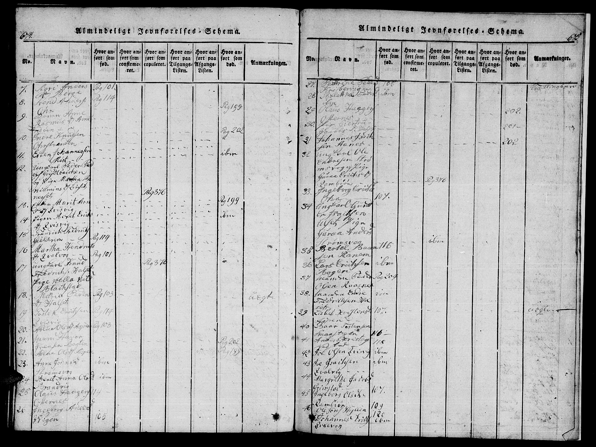 Ministerialprotokoller, klokkerbøker og fødselsregistre - Møre og Romsdal, AV/SAT-A-1454/573/L0873: Klokkerbok nr. 573C01, 1819-1834, s. 674-675