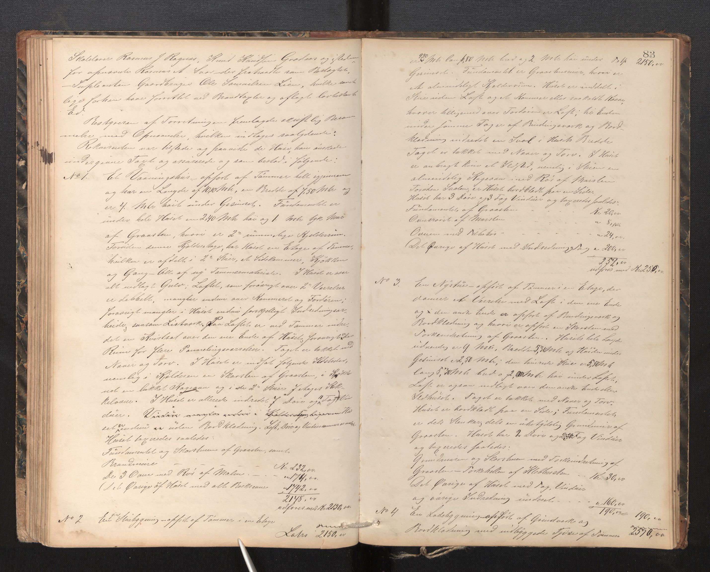 Lensmannen i Hornindal, AV/SAB-A-28201/0012/L0002: Branntakstprotokoll, 1871-1886, s. 82b-83a