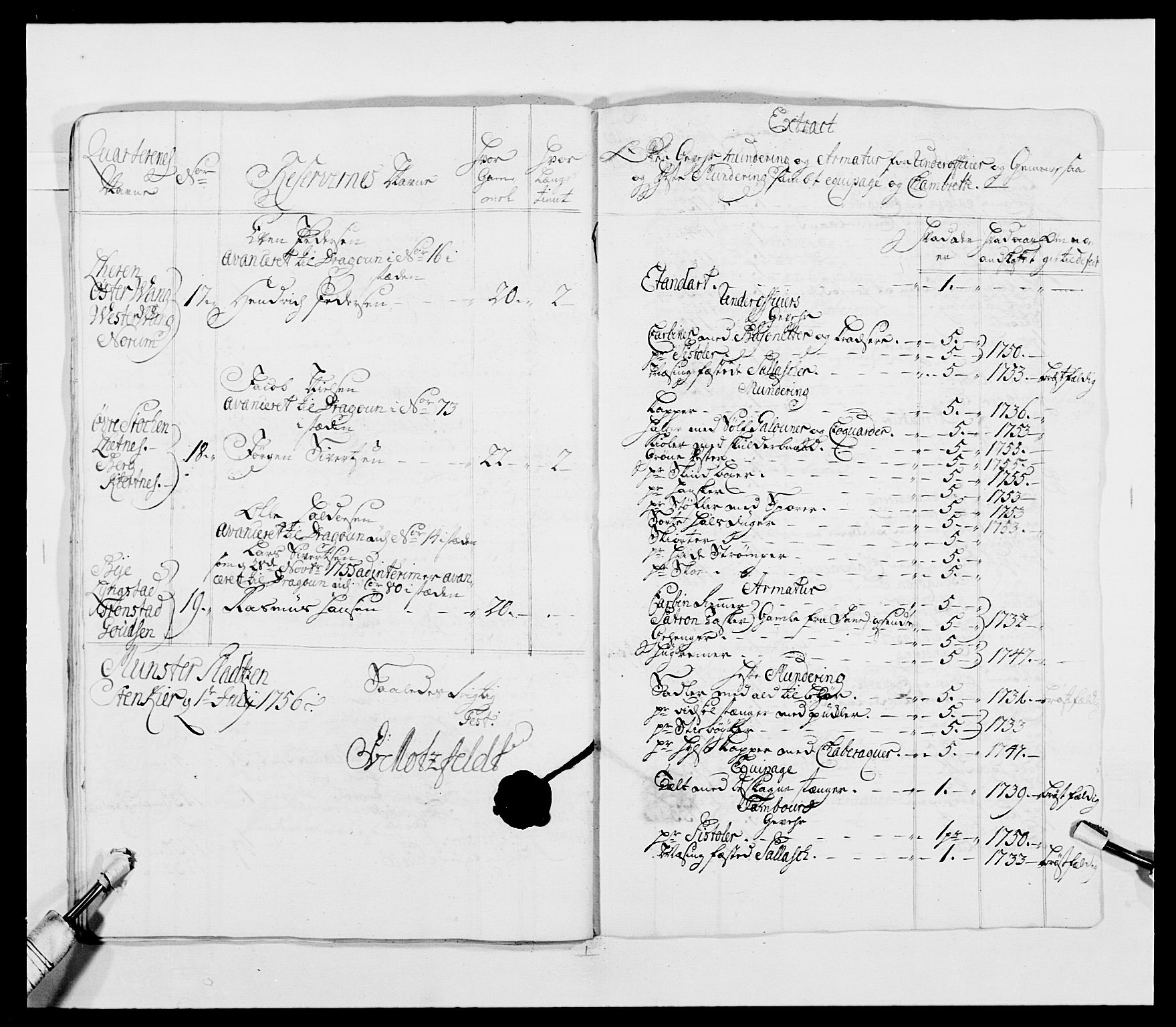Kommanderende general (KG I) med Det norske krigsdirektorium, AV/RA-EA-5419/E/Ea/L0482: Nordafjelske dragonregiment, 1718-1761, s. 307