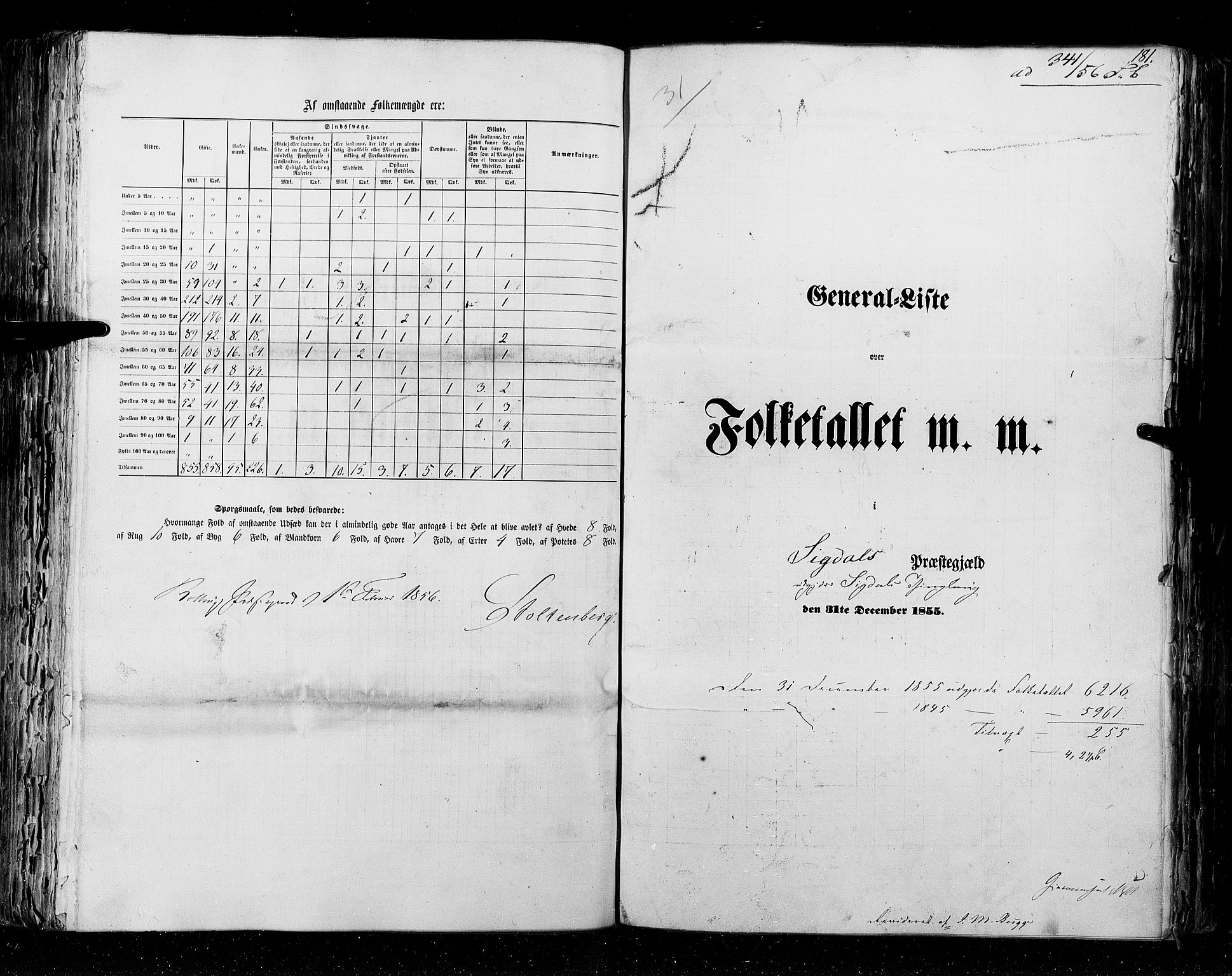 RA, Folketellingen 1855, bind 2: Kristians amt, Buskerud amt og Jarlsberg og Larvik amt, 1855, s. 181