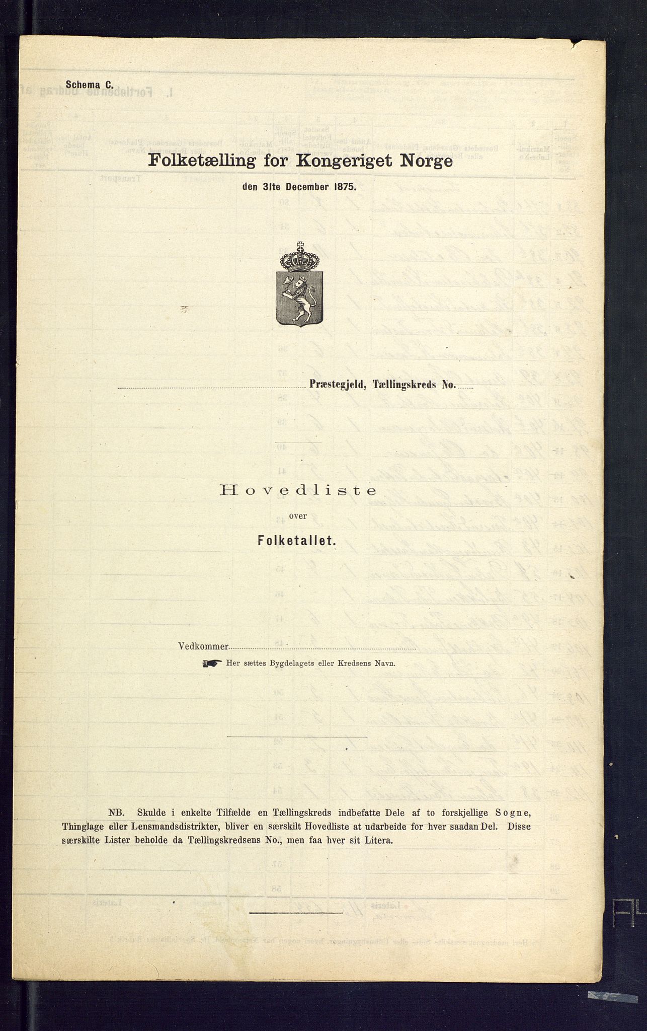 SAKO, Folketelling 1875 for 0621P Sigdal prestegjeld, 1875, s. 6