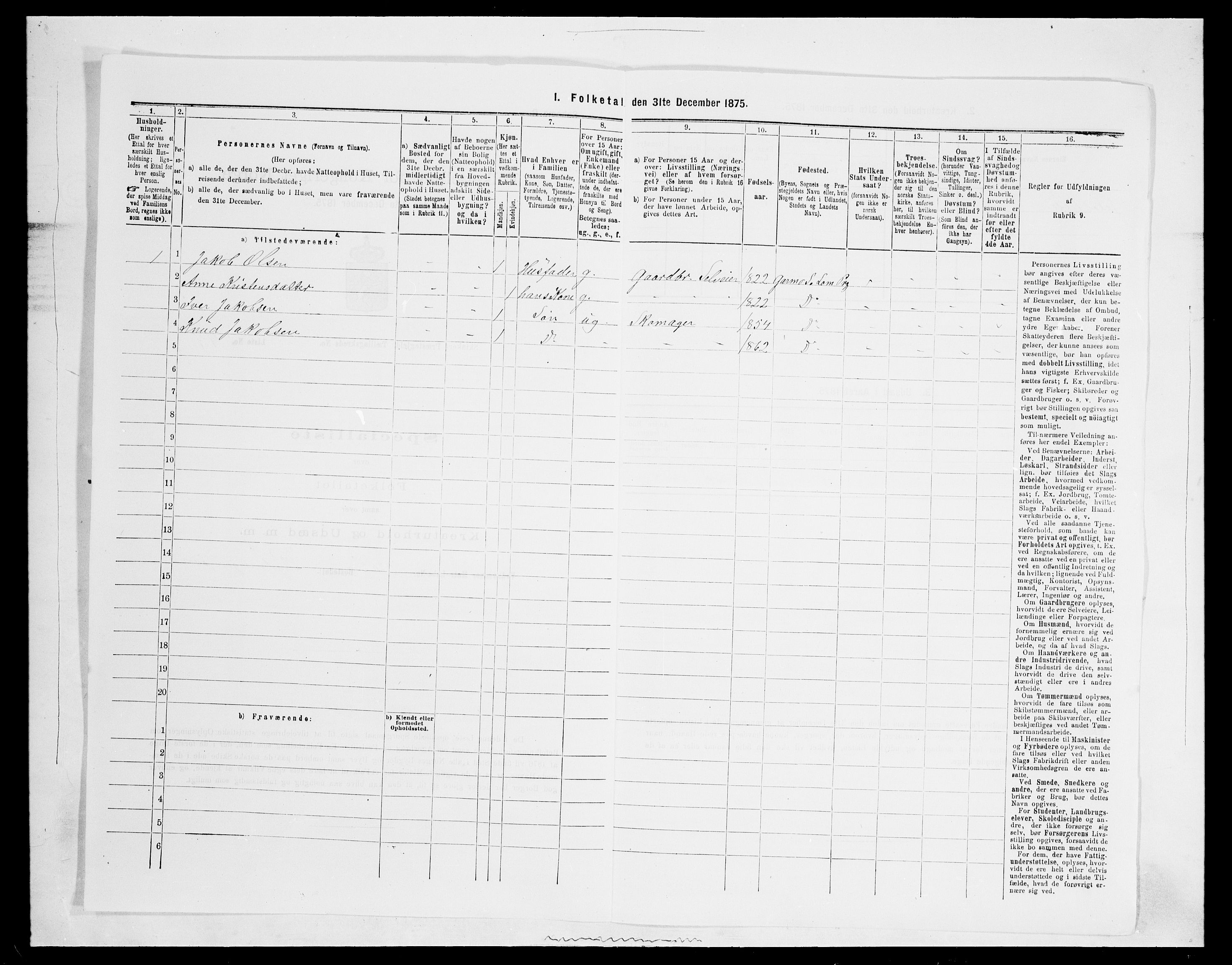 SAH, Folketelling 1875 for 0513P Skjåk prestegjeld, 1875, s. 150