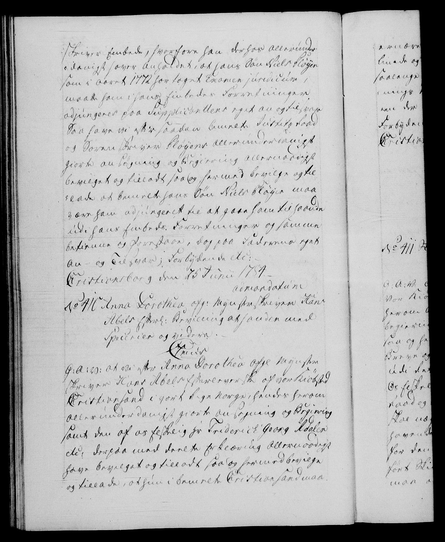 Danske Kanselli 1572-1799, RA/EA-3023/F/Fc/Fca/Fcaa/L0050: Norske registre, 1784-1785, s. 232b