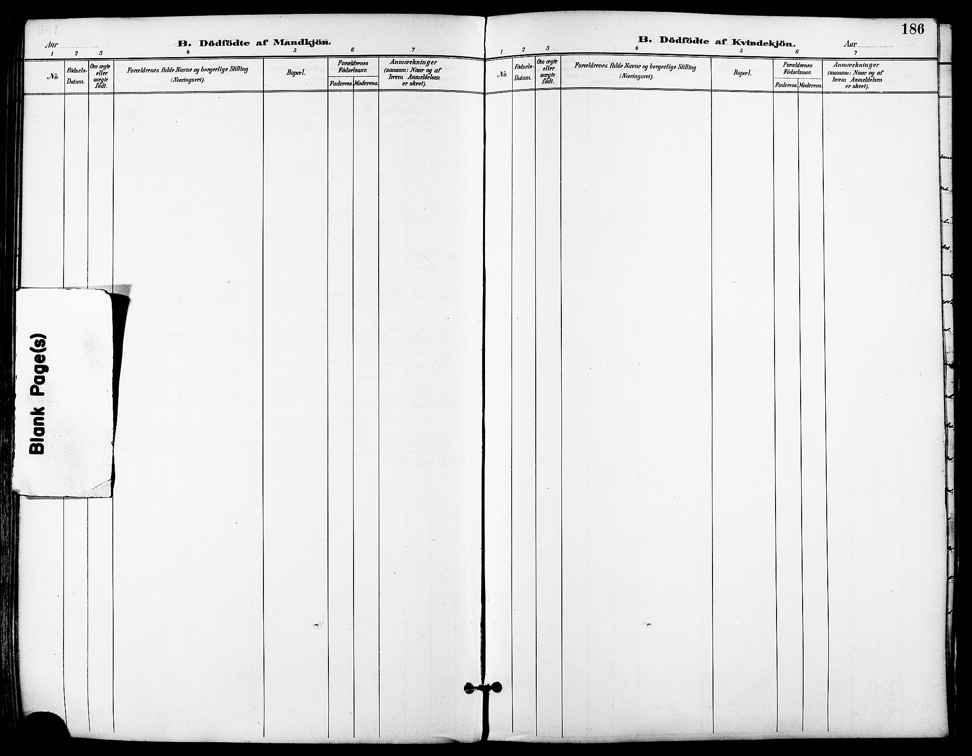 Trondenes sokneprestkontor, AV/SATØ-S-1319/H/Ha/L0016kirke: Ministerialbok nr. 16, 1890-1898, s. 186