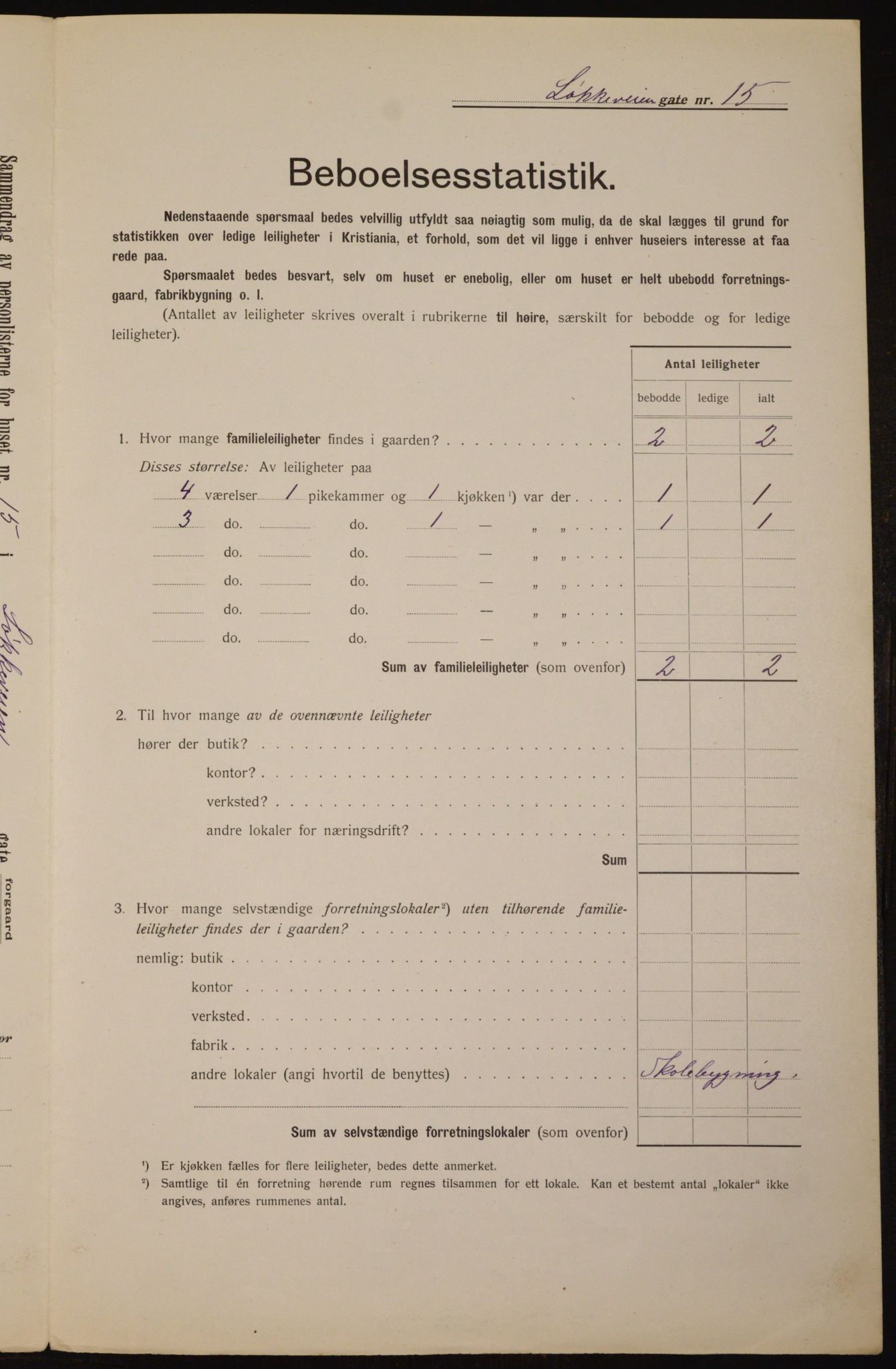 OBA, Kommunal folketelling 1.2.1912 for Kristiania, 1912, s. 59141