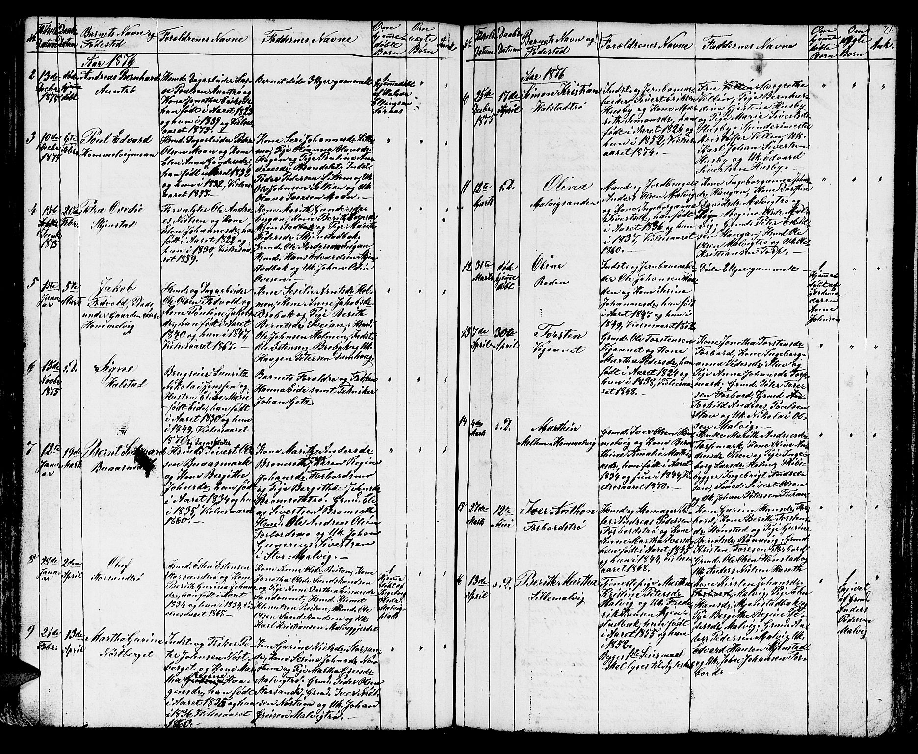 Ministerialprotokoller, klokkerbøker og fødselsregistre - Sør-Trøndelag, SAT/A-1456/616/L0422: Klokkerbok nr. 616C05, 1850-1888, s. 71