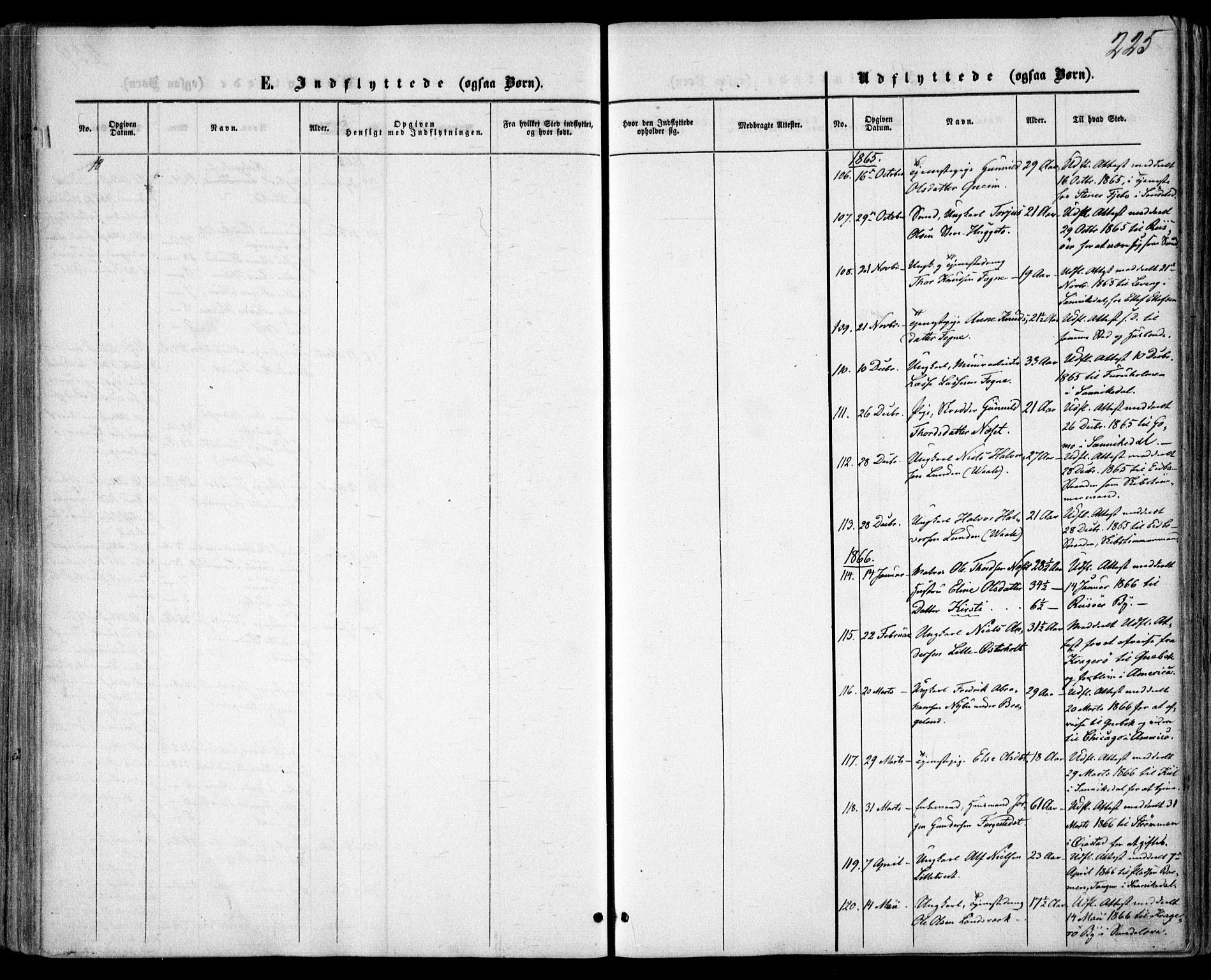 Gjerstad sokneprestkontor, AV/SAK-1111-0014/F/Fa/Faa/L0007: Ministerialbok nr. A 7, 1858-1875, s. 225