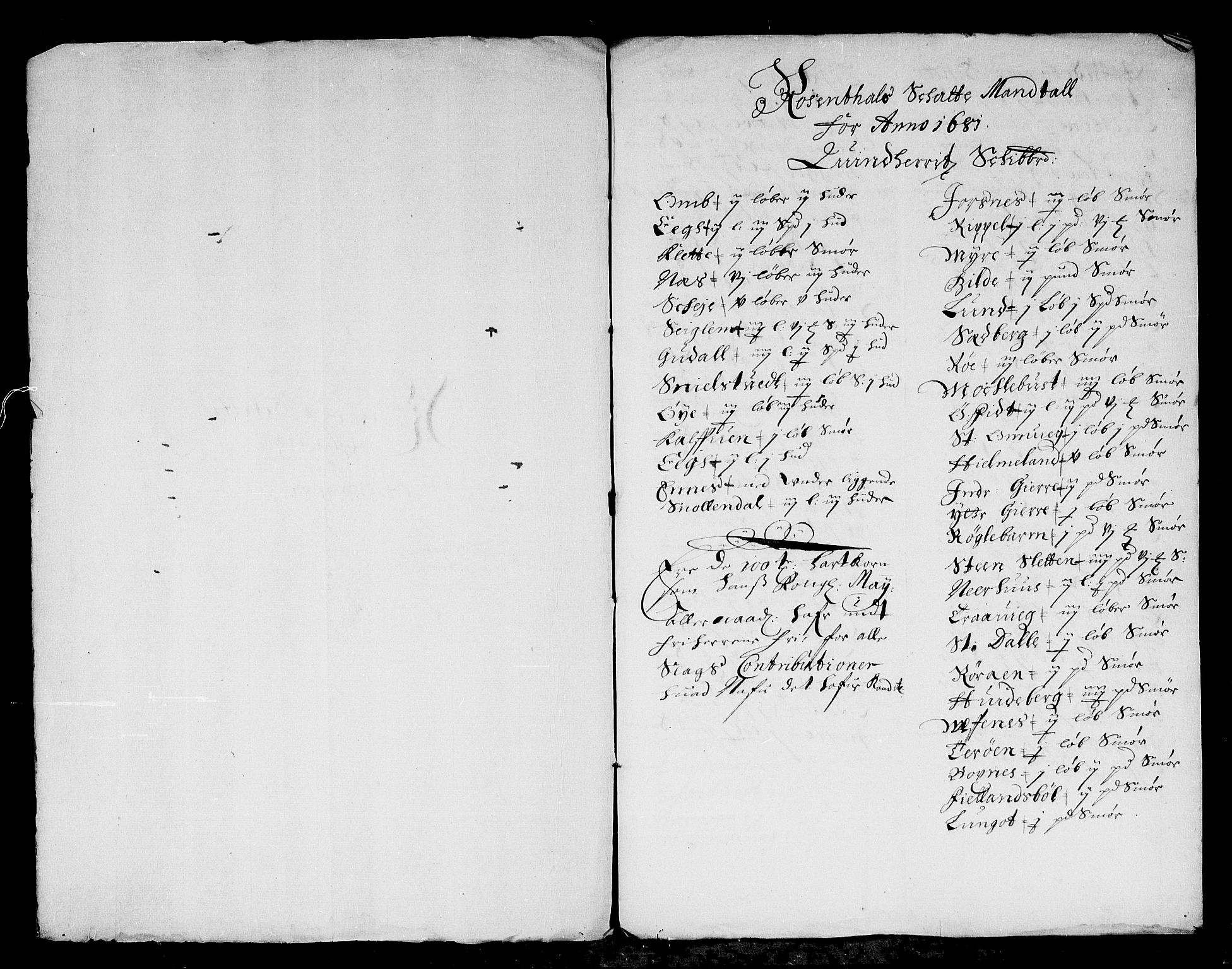 Rentekammeret inntil 1814, Reviderte regnskaper, Stiftamtstueregnskaper, Bergen stiftamt, AV/RA-EA-6043/R/Rc/L0061: Bergen stiftamt, 1681