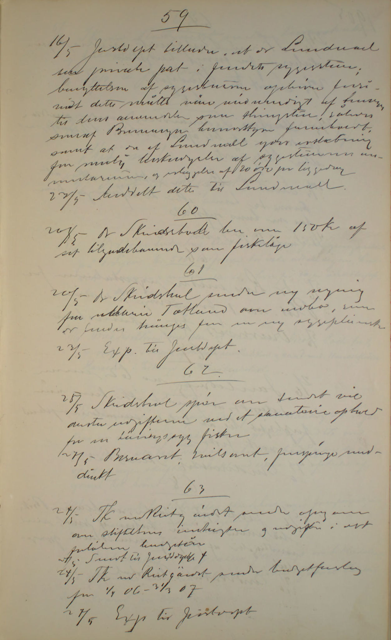 Lepraarkiver - Overlegen for den spedalske sykdom, AV/SAB-A-61001/B.c/L0007: Journal, 1899-1916