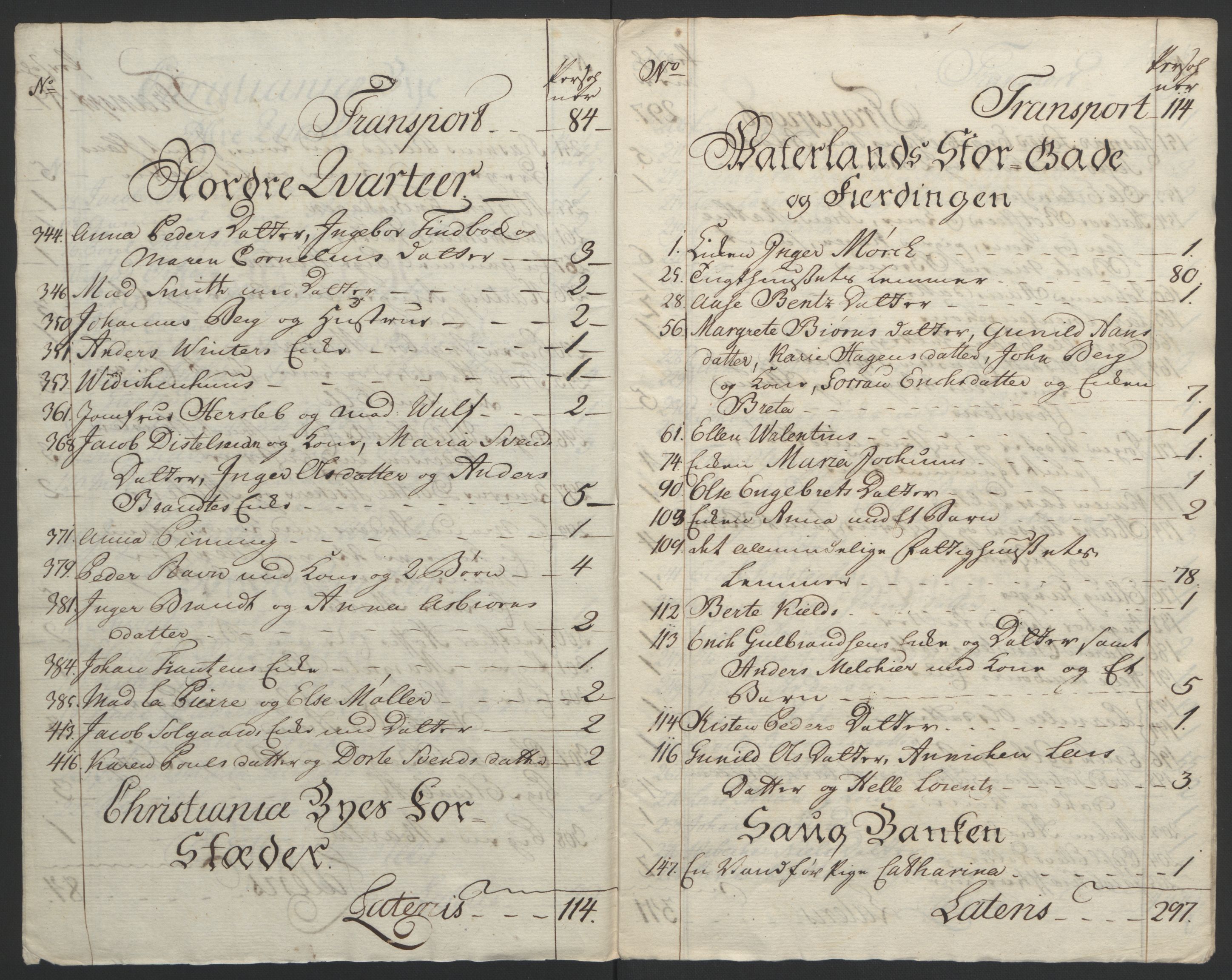 Rentekammeret inntil 1814, Reviderte regnskaper, Byregnskaper, AV/RA-EA-4066/R/Re/L0072/0001: [E13] Kontribusjonsregnskap / Ekstraskatt, 1763-1764, s. 127