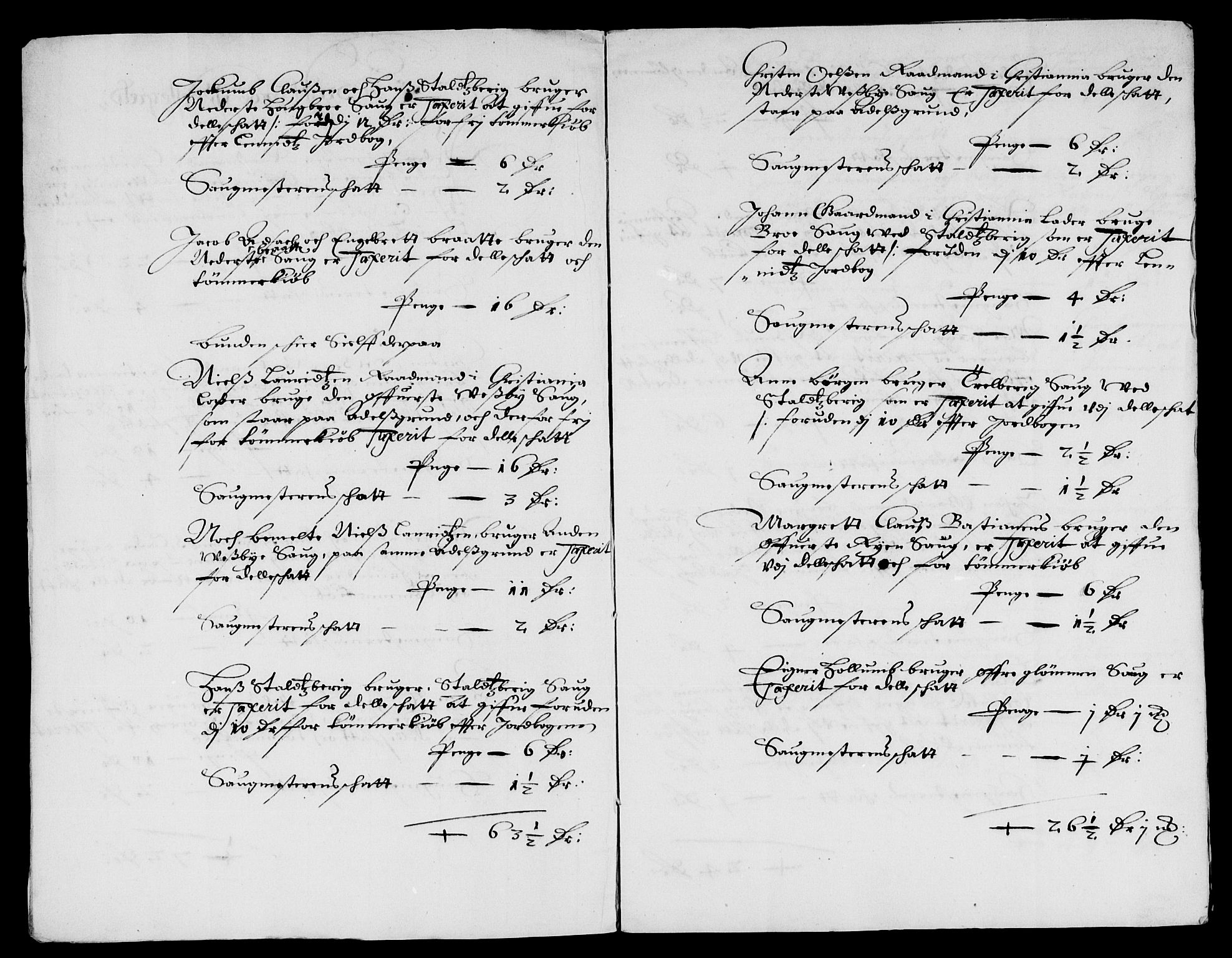 Rentekammeret inntil 1814, Reviderte regnskaper, Lensregnskaper, AV/RA-EA-5023/R/Rb/Rba/L0218: Akershus len, 1653-1654