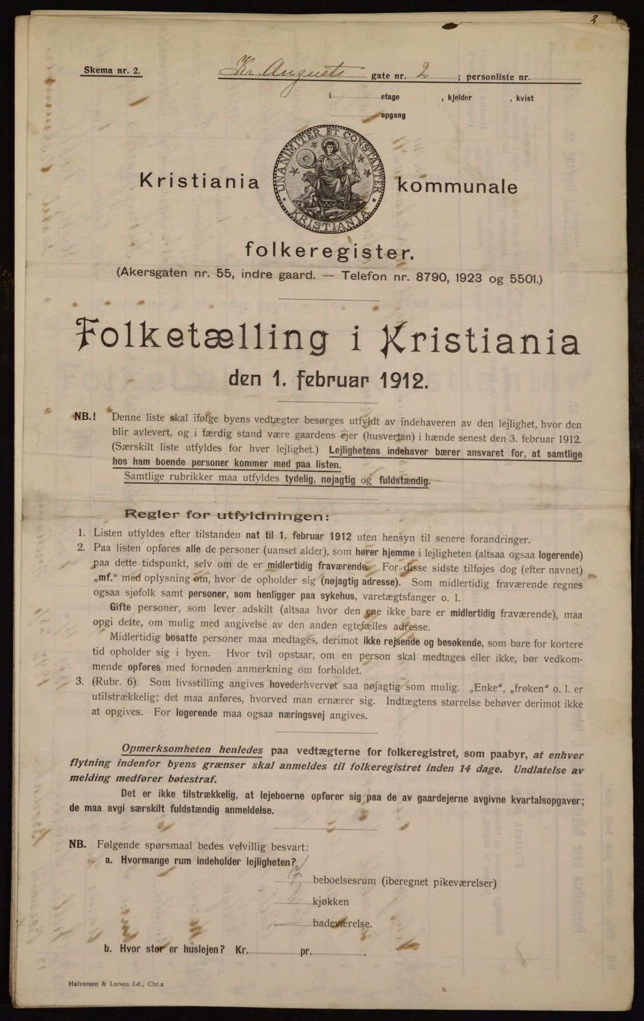 OBA, Kommunal folketelling 1.2.1912 for Kristiania, 1912, s. 54194