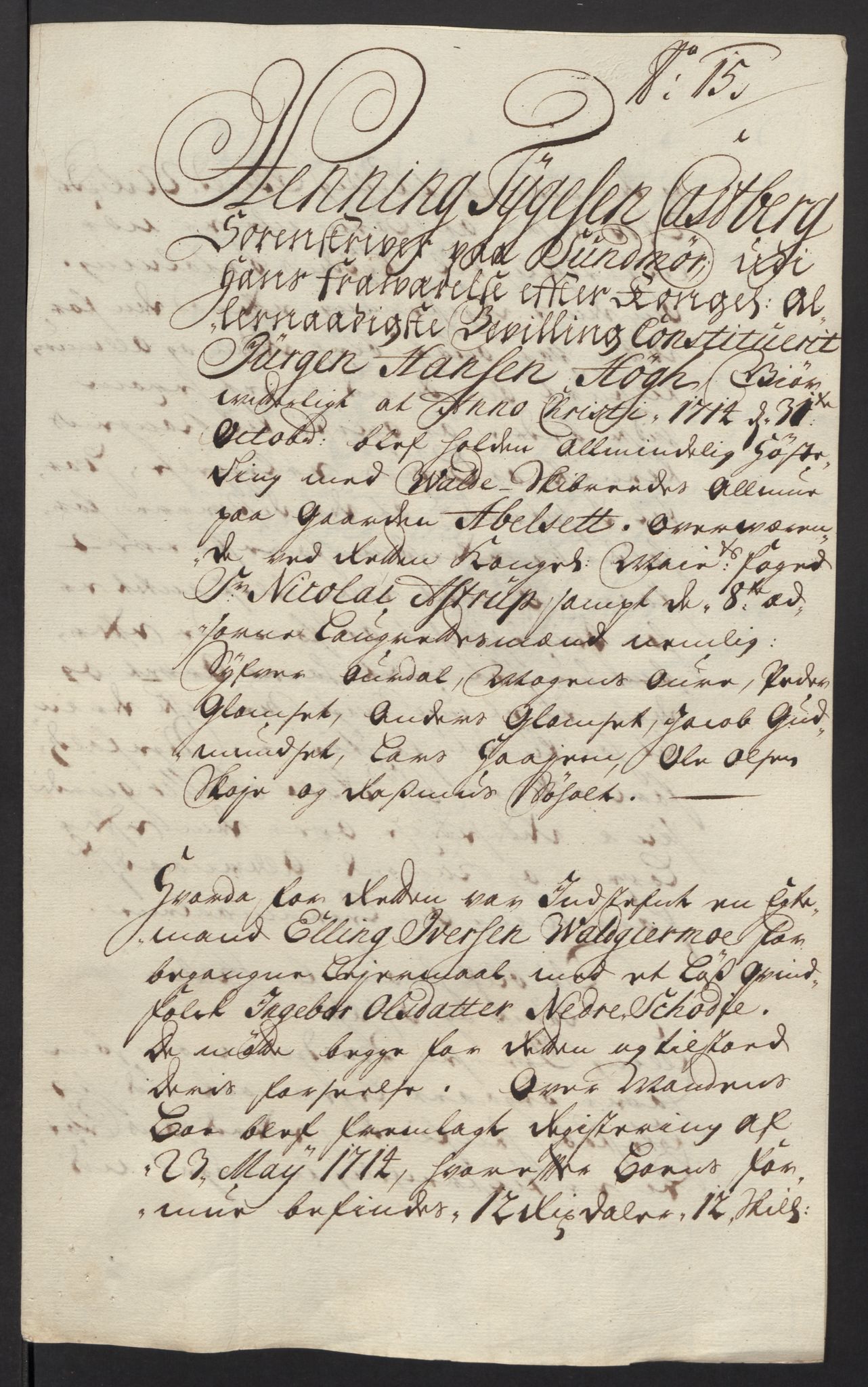 Rentekammeret inntil 1814, Reviderte regnskaper, Fogderegnskap, AV/RA-EA-4092/R54/L3567: Fogderegnskap Sunnmøre, 1715, s. 201