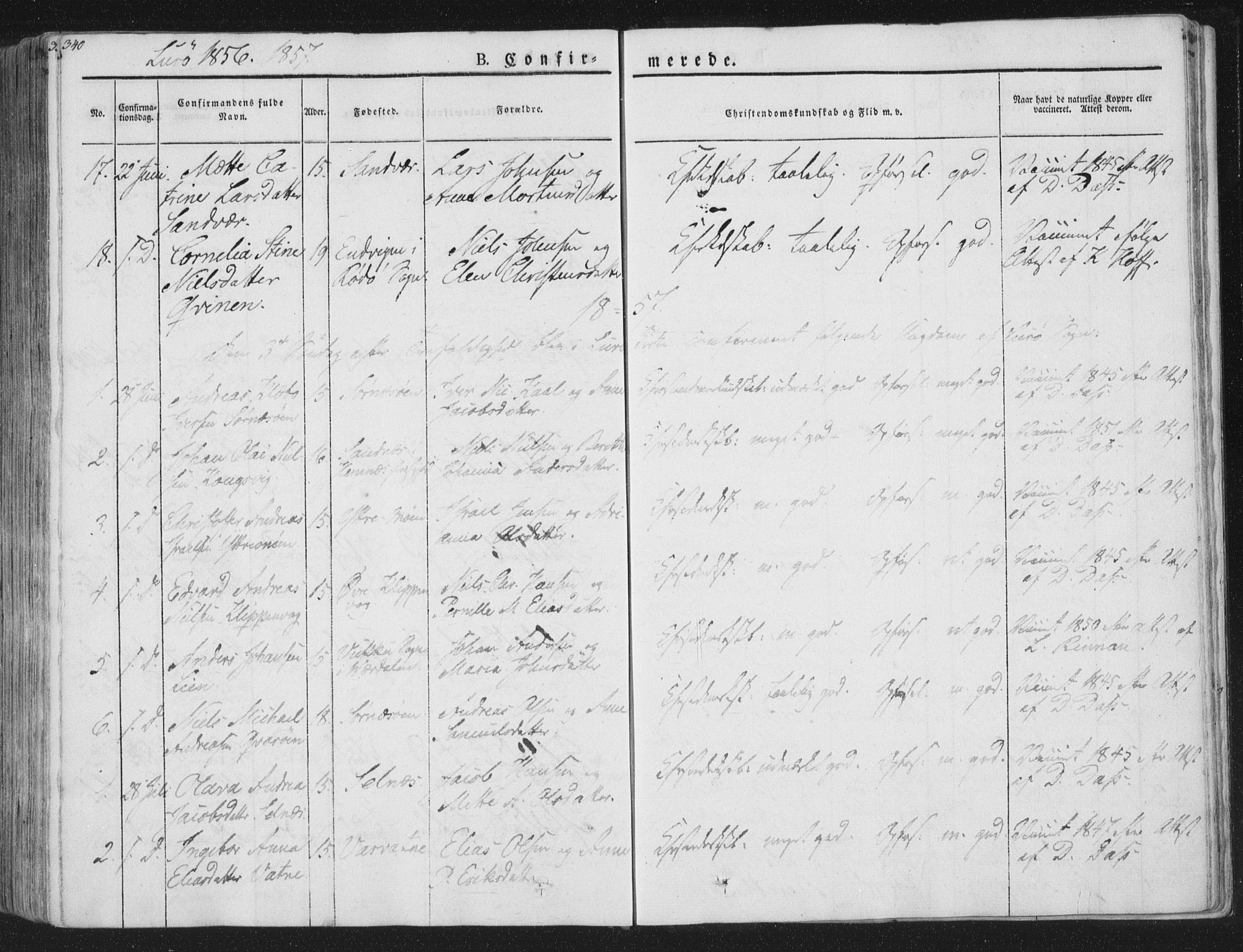 Ministerialprotokoller, klokkerbøker og fødselsregistre - Nordland, AV/SAT-A-1459/839/L0565: Ministerialbok nr. 839A02, 1825-1862, s. 340