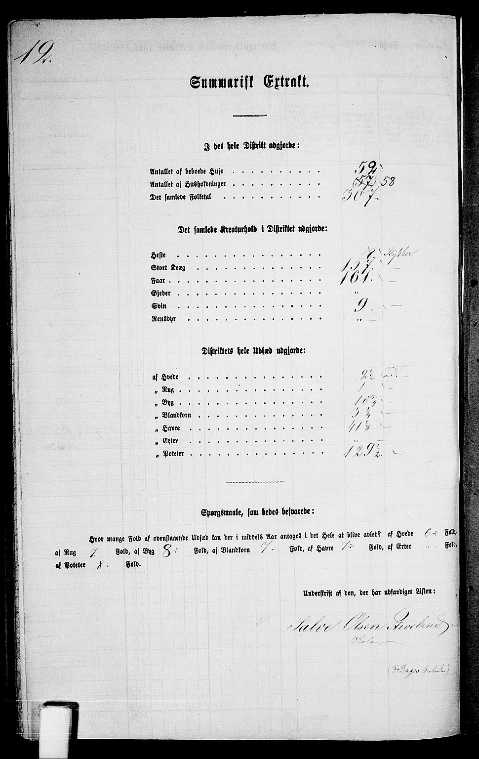 RA, Folketelling 1865 for 1019L Mandal prestegjeld, Halse sokn og Harkmark sokn, 1865, s. 121