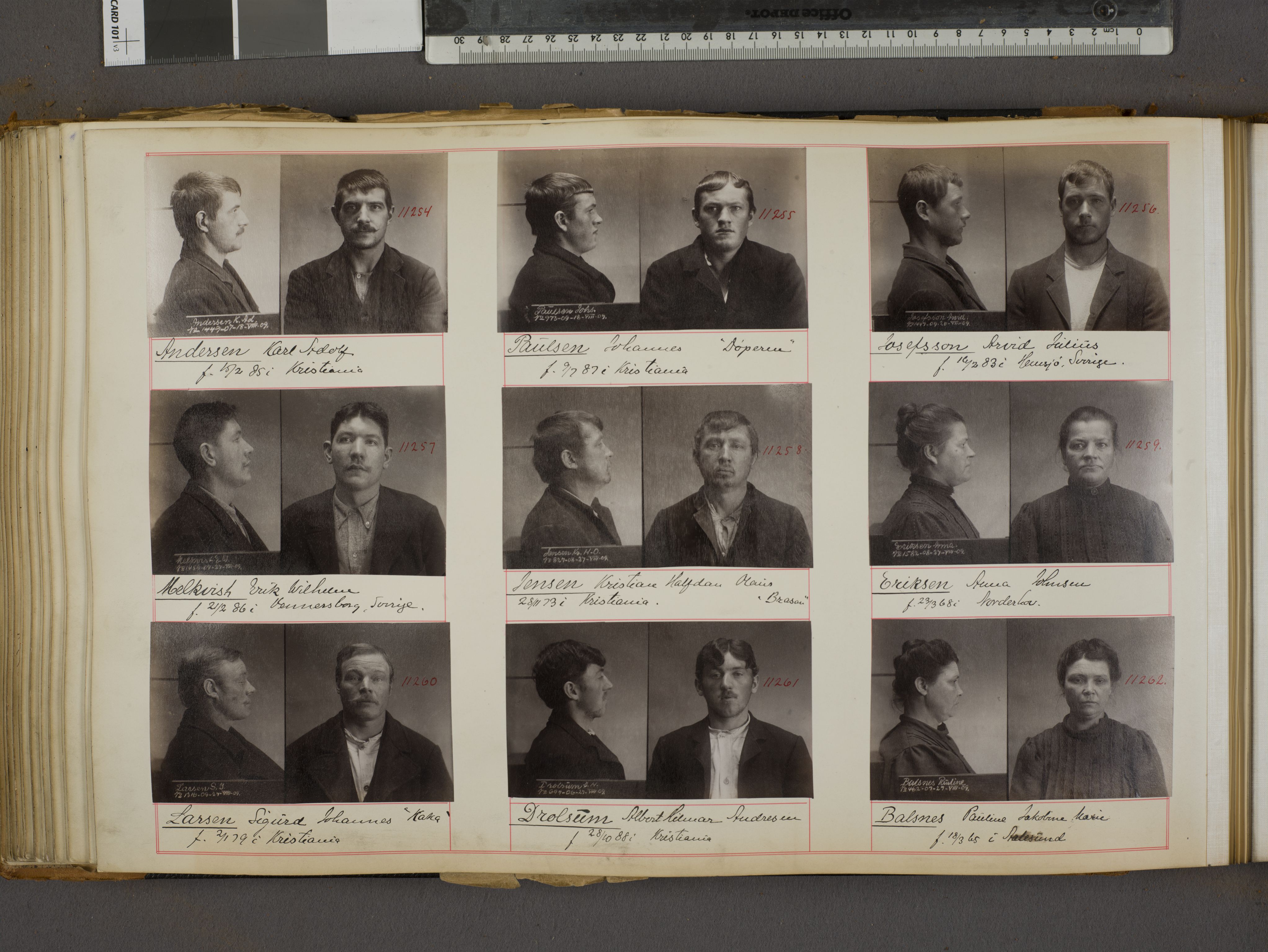 Oslo politikammer, Kriminalavdelingen, AV/SAO-A-11137/U/Ua/L0012: Forbryteralbum, 1908-1910, s. 37