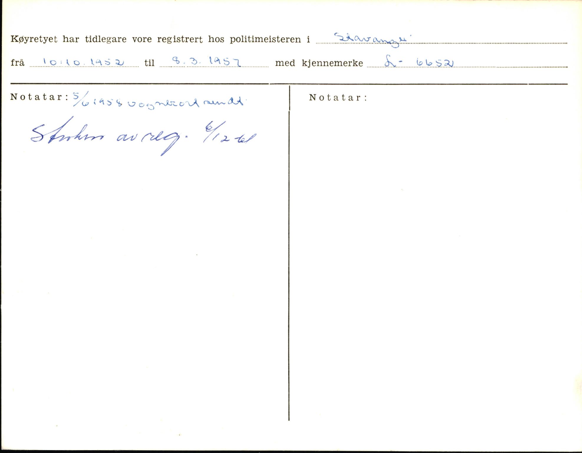 Statens vegvesen, Sogn og Fjordane vegkontor, AV/SAB-A-5301/4/F/L0006: Registerkort utmeldte Fjordane S8300-9500, 1930-1961, s. 43