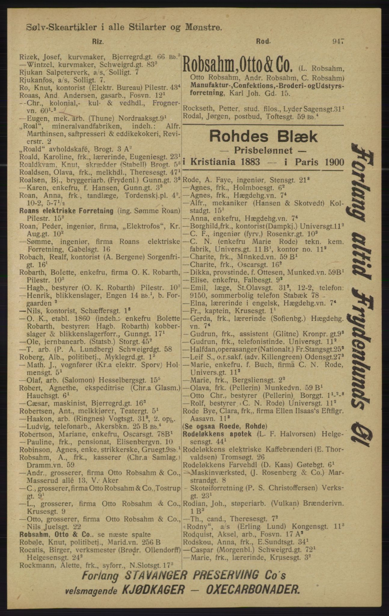 Kristiania/Oslo adressebok, PUBL/-, 1913, s. 959