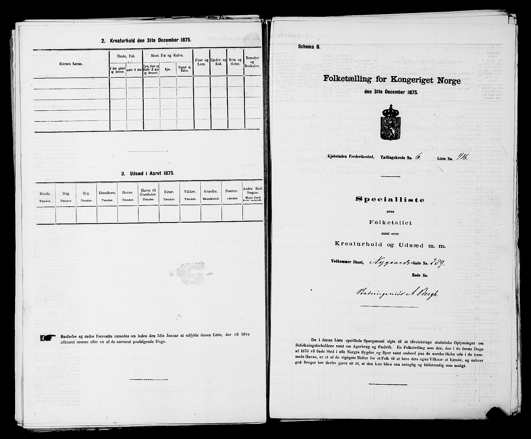 RA, Folketelling 1875 for 0103B Fredrikstad prestegjeld, Fredrikstad kjøpstad, 1875, s. 974