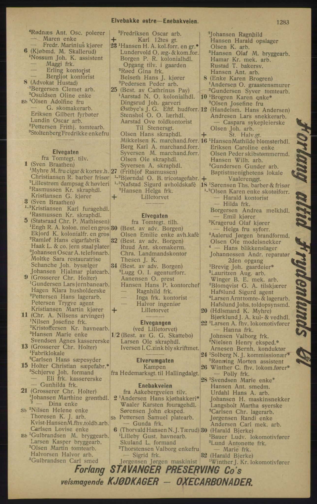 Kristiania/Oslo adressebok, PUBL/-, 1913, s. 1239