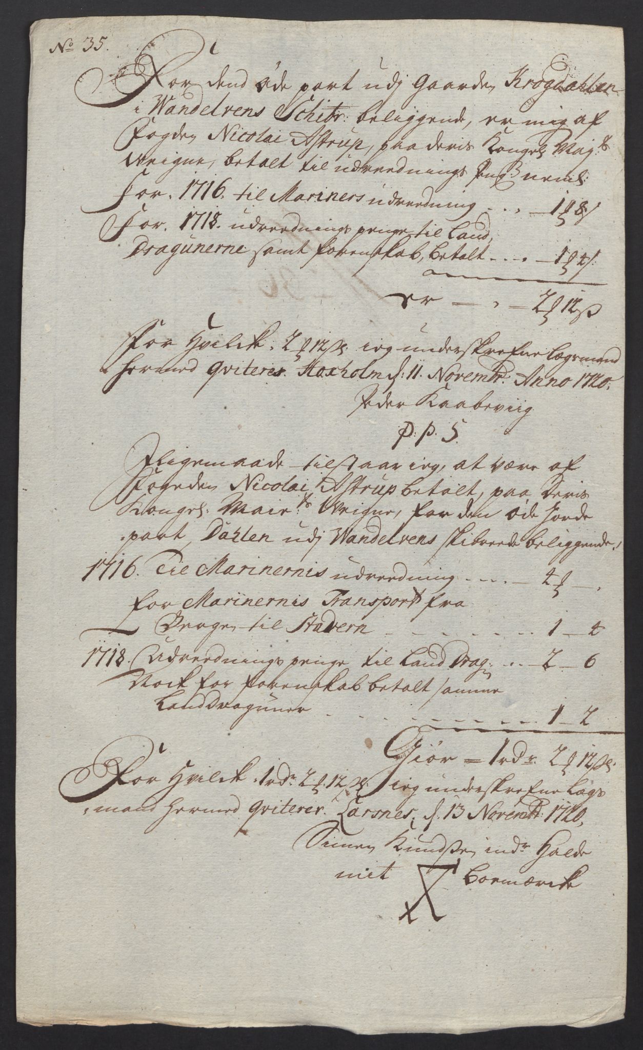 Rentekammeret inntil 1814, Reviderte regnskaper, Fogderegnskap, AV/RA-EA-4092/R54/L3570: Fogderegnskap Sunnmøre, 1718, s. 183