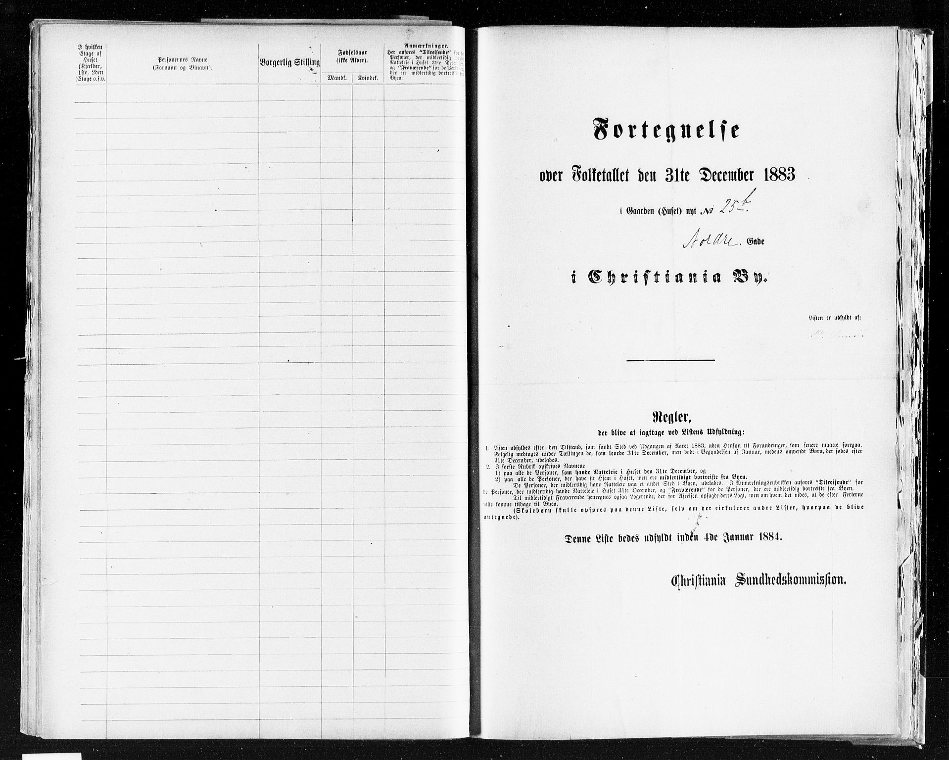 OBA, Kommunal folketelling 31.12.1883 for Kristiania kjøpstad, 1883, s. 3087